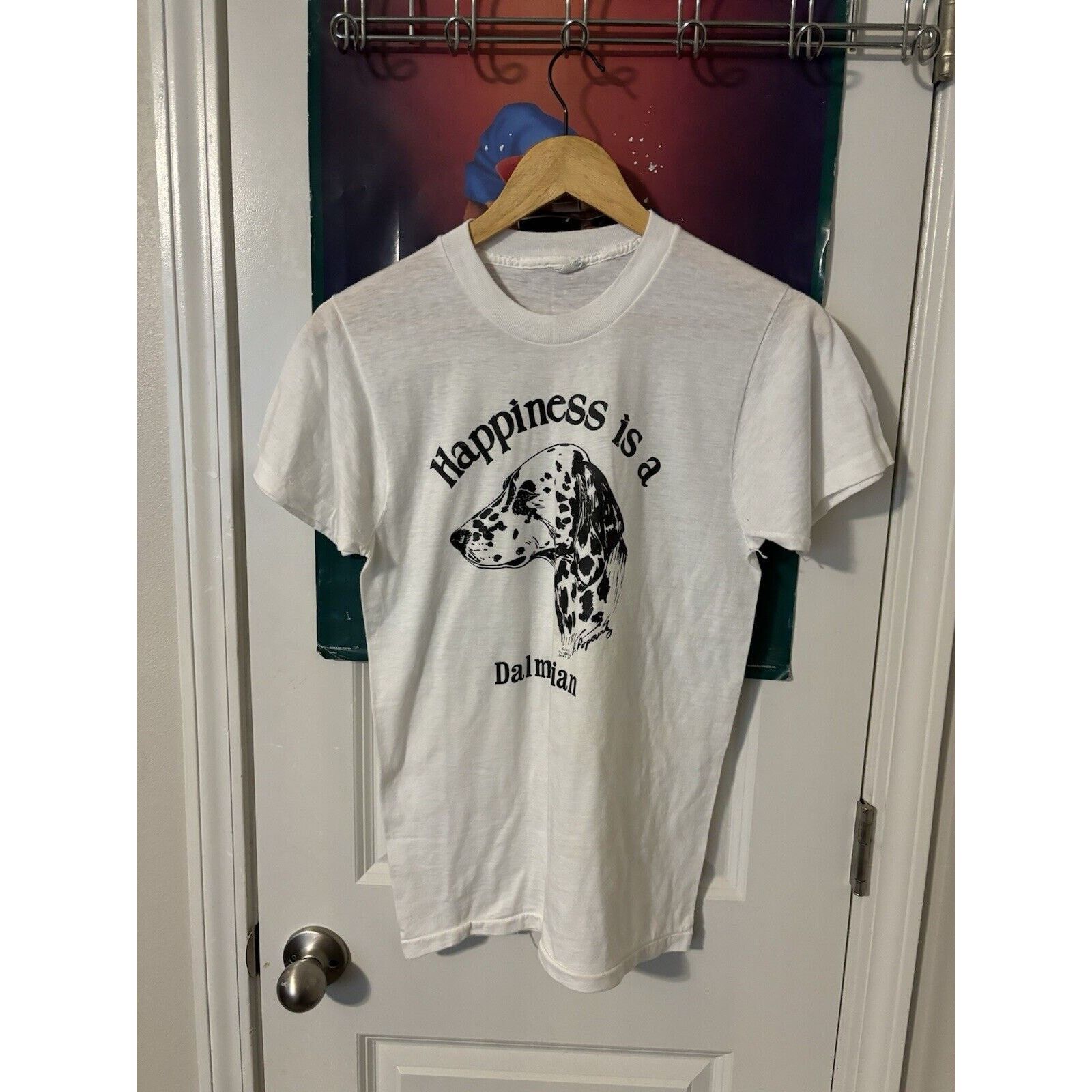 Other vintage 70s happiness is a dalmations Tshirt white rare nice Size US S / EU 44-46 / 1 - 1 Thumbnail