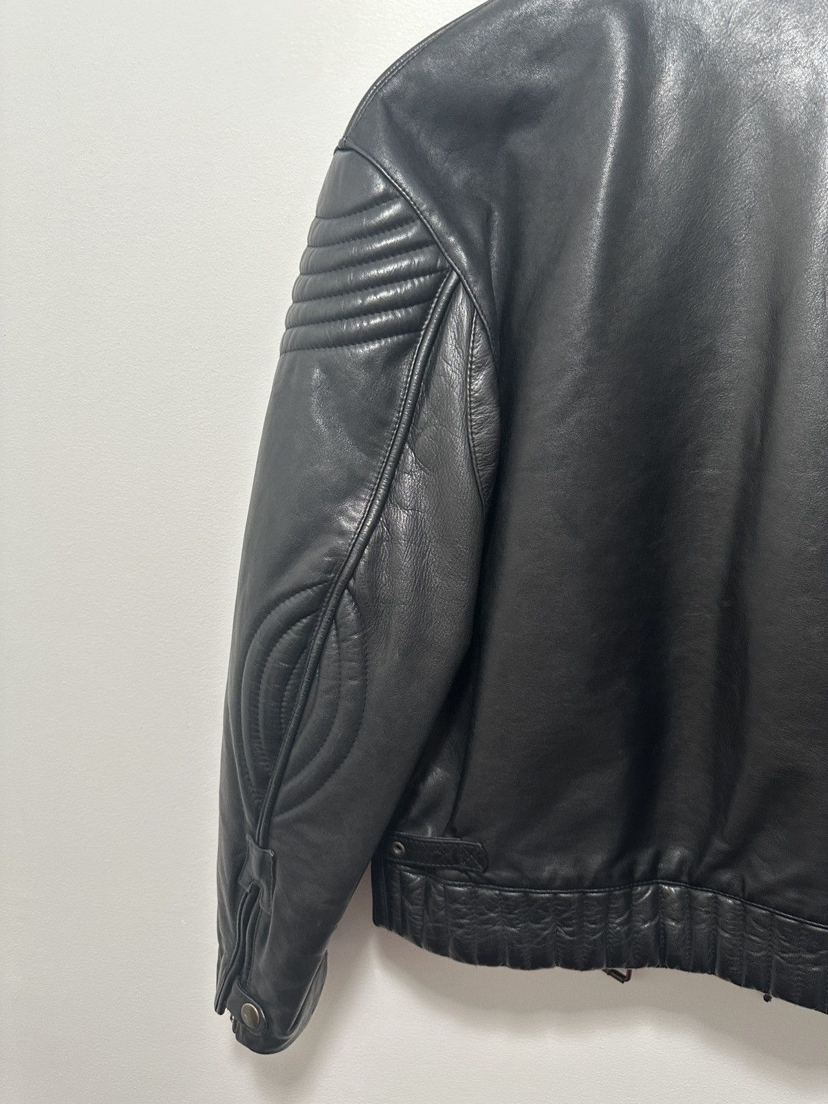 Genuine Leather × Vintage Vintage 70s Leather Biker Jacket Size US M / EU 48-50 / 2 - 8 Thumbnail