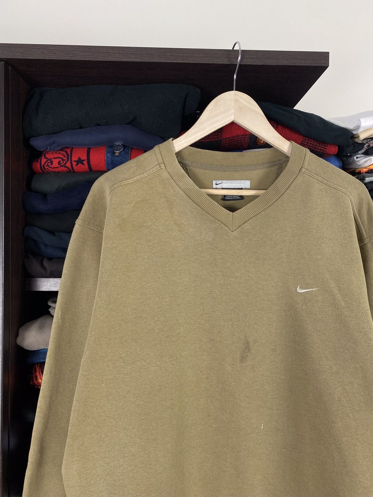 Nike × Vintage Vintage Y2K Nike Small Logo Navy Oversized Sweatshirt Size US M / EU 48-50 / 2 - 3 Thumbnail