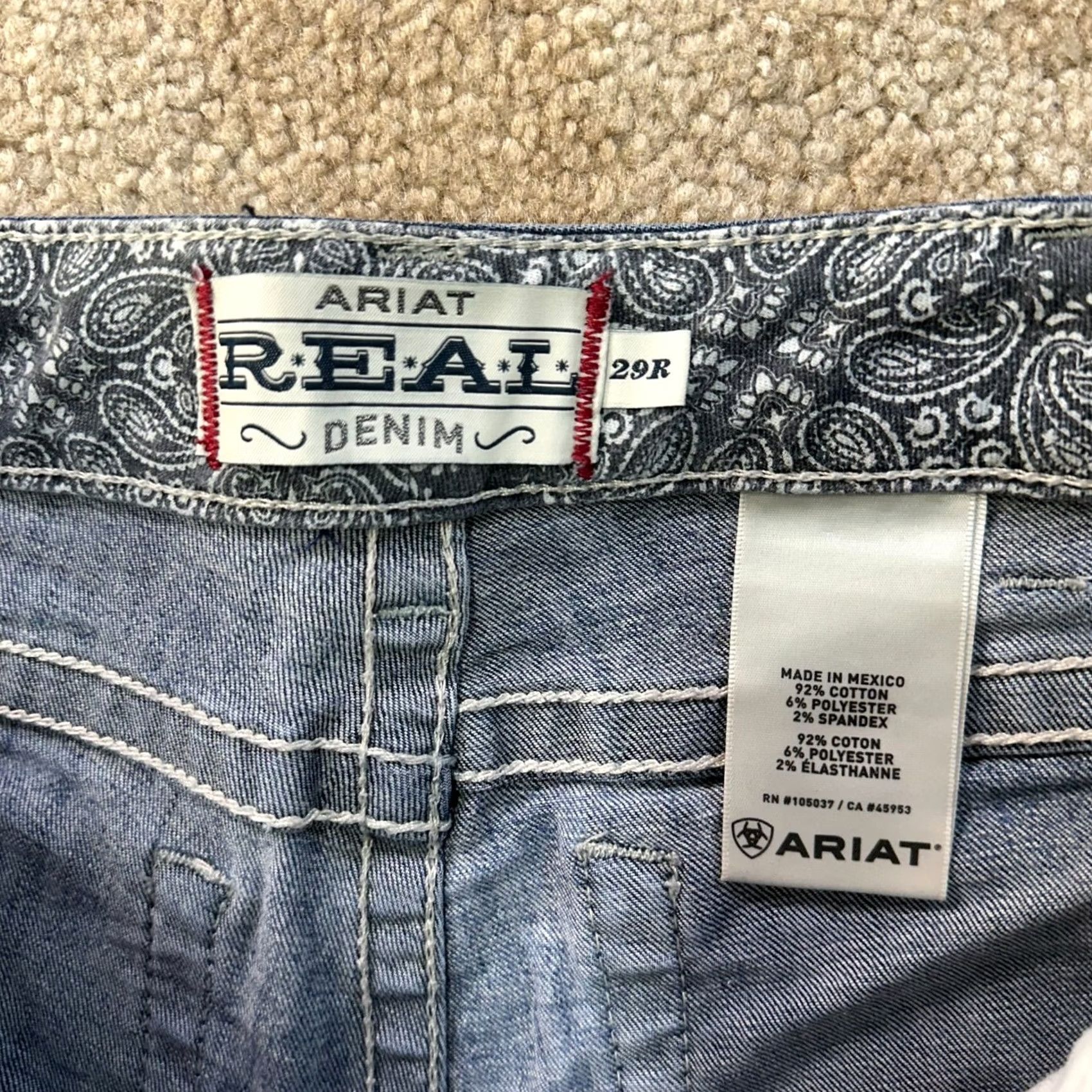 Ariat Ariat REAL denim Mid Bootcut Jeans Womens 29 Blue Stretch Denim Western cowboy Bootscut 5-Pocket Women Regular Size 29" - 5 Thumbnail