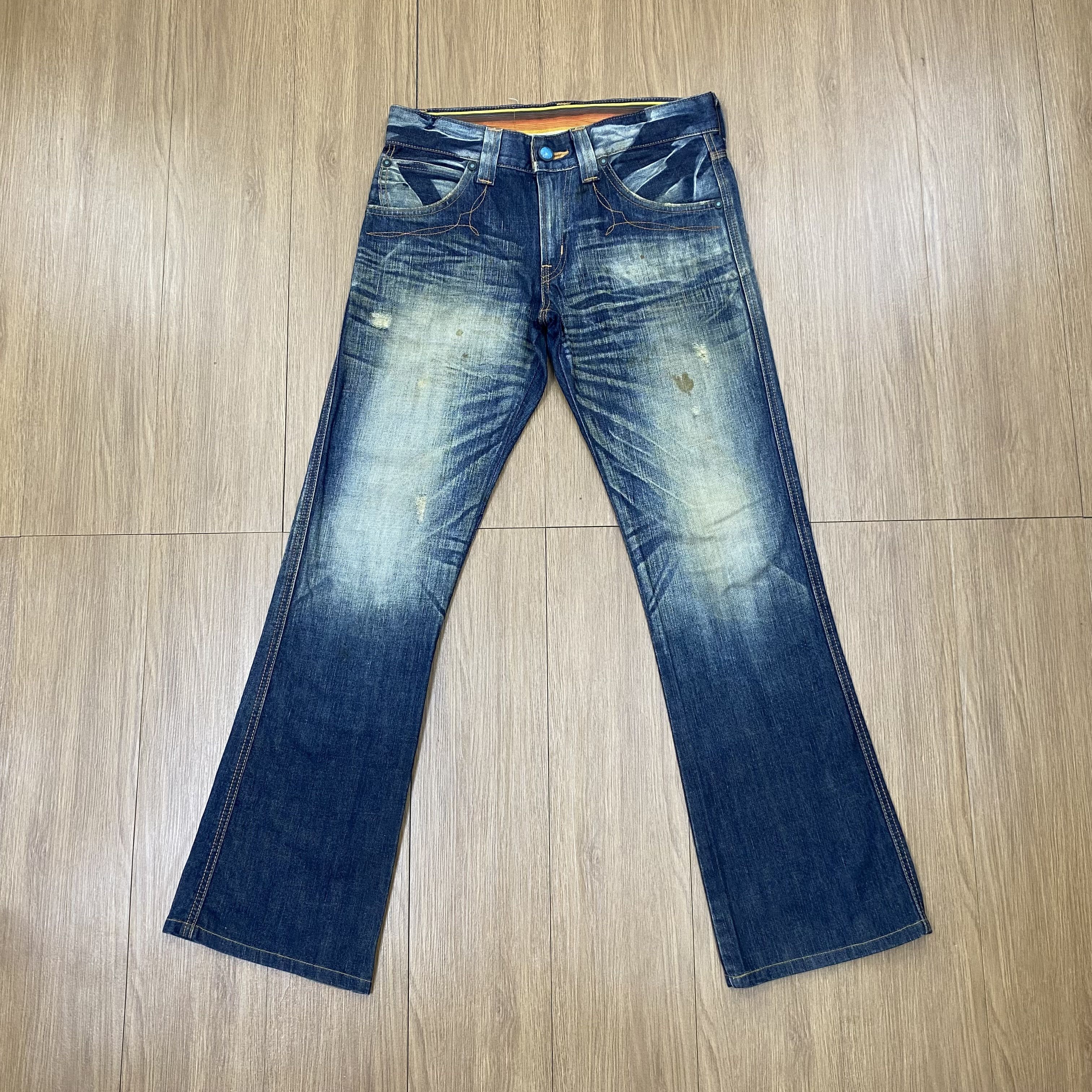 Edwin × Vintage Vintage Edwin Blue Trip Jeans Flare Denim CD163 Size US 28 / EU 44 - 1 Thumbnail