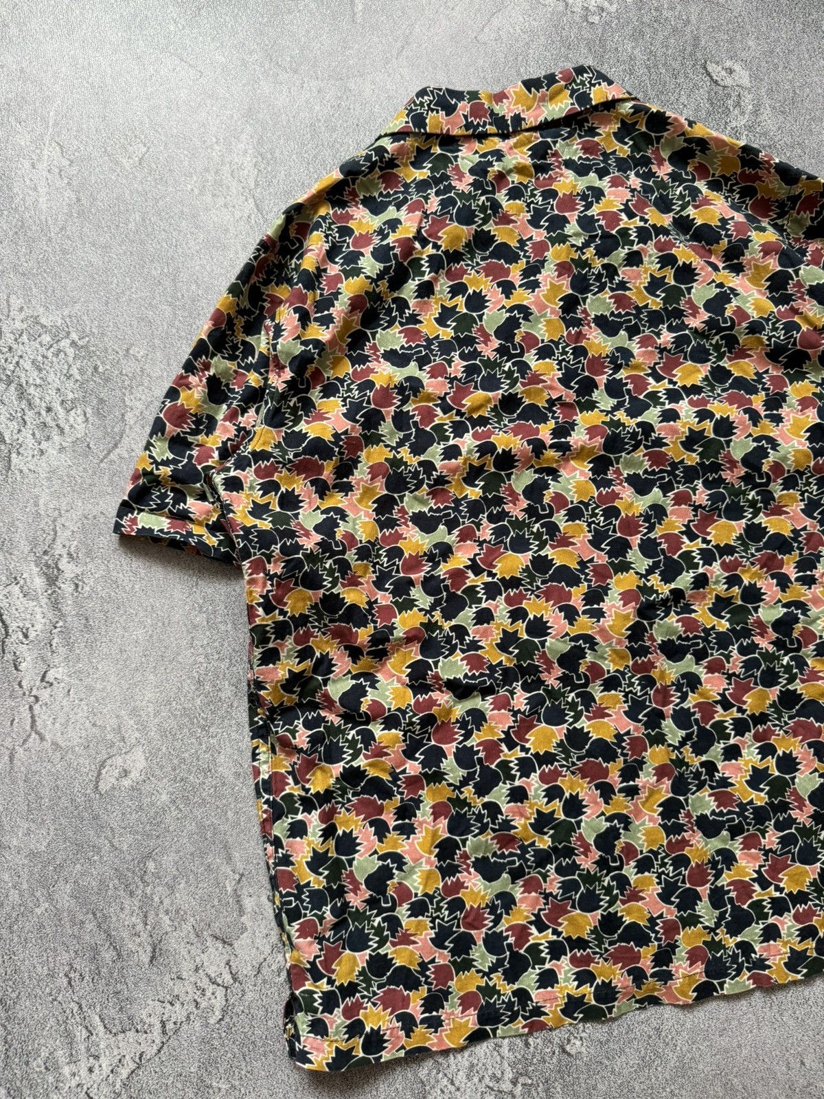 Designer × Folk Folk 3 all printed leaves🍁 flowers shirt button short sleeve Size US L / EU 52-54 / 3 - 10 Thumbnail
