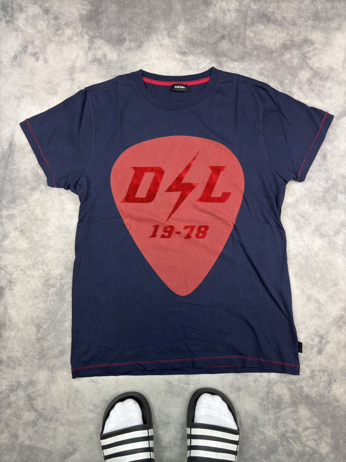 Designer × Diesel Diesel Big Logo Red T shirt Casual Print Streetwear Classic Size US L / EU 52-54 / 3 - 1 Thumbnail