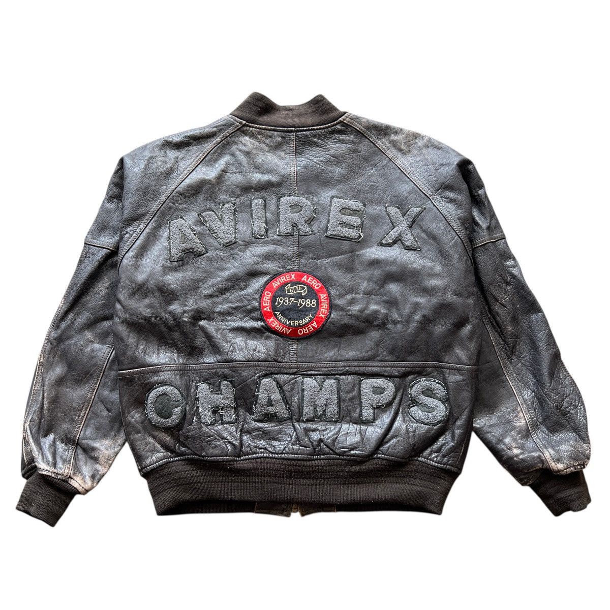 Avirex 1988 Vintage Avirex Champs Patina Leather Jacket Size US M / EU 48-50 / 2 - 2 Thumbnail