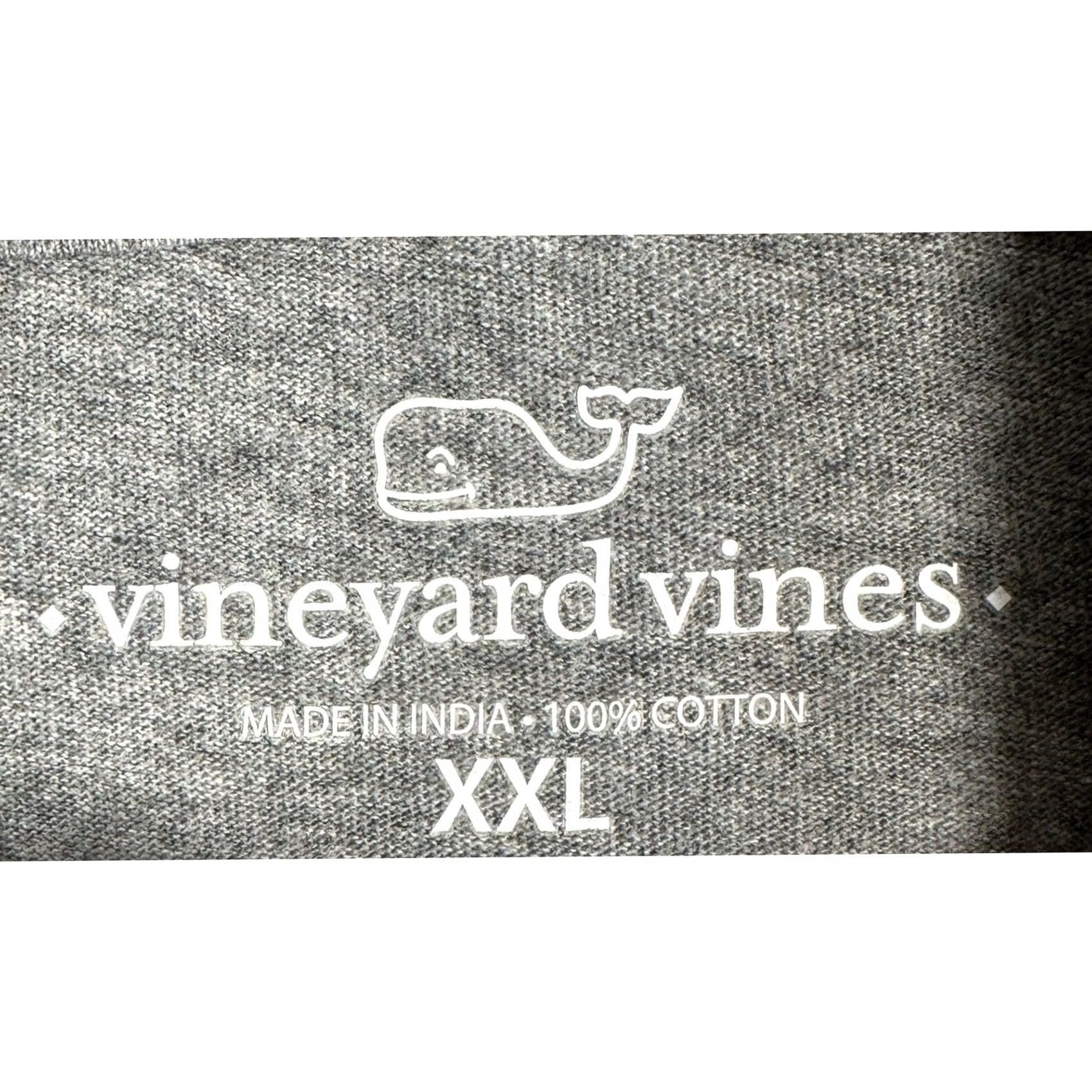 Vineyard Vines Vineyard Vines Hoodie Sweatshirt Mens 2XL Gray Graphic Print Drawstring Pocket Pullover Long Sleeve Size US XXL / EU 58 / 5 - 4 Thumbnail