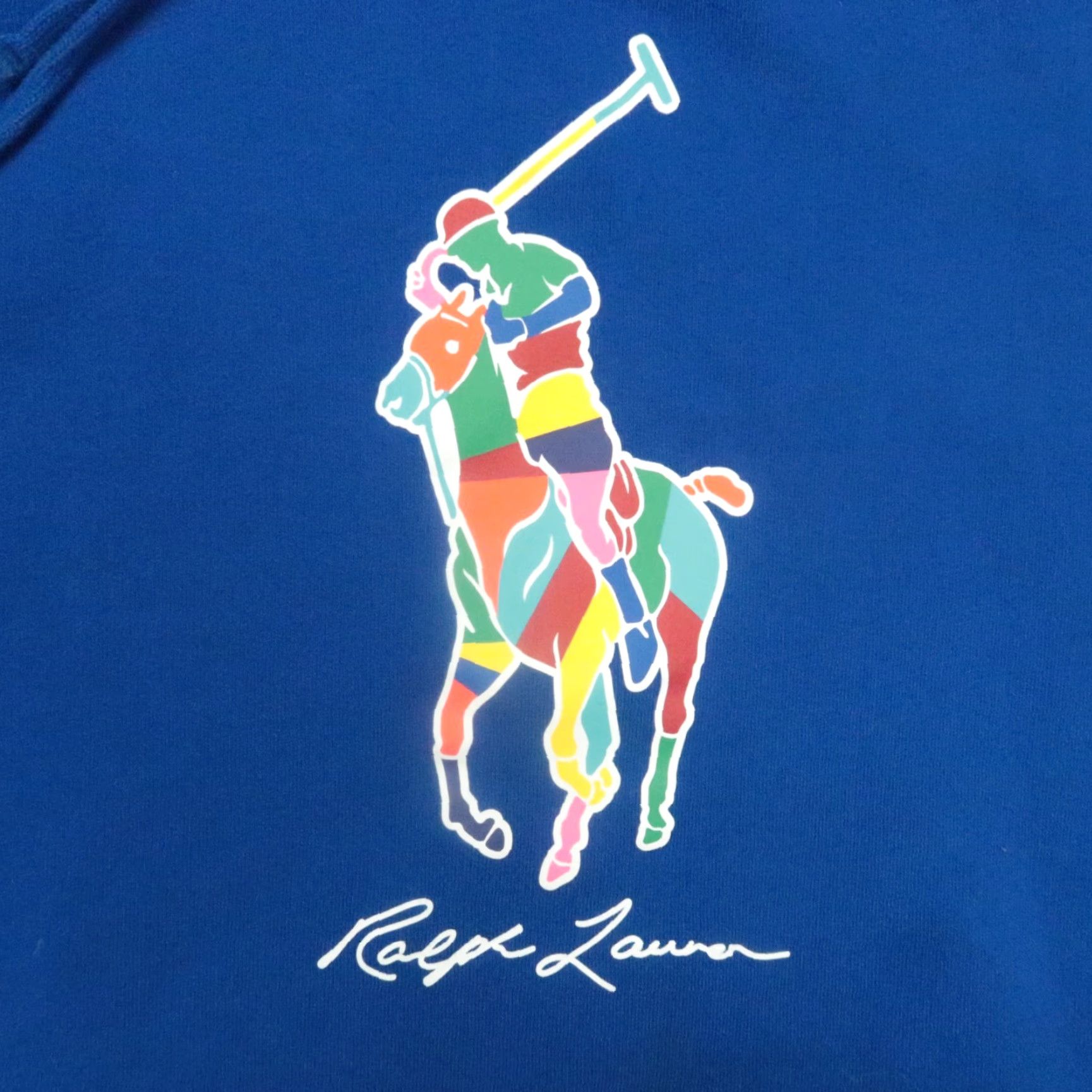 Polo Ralph Lauren Polo Ralph Lauren Hoodie Mens Medium Blue Rainbow Big Pony Pullover Big Fit Shirt Womens? No, ignore. Size US M / EU 48-50 / 2 - 2 Thumbnail