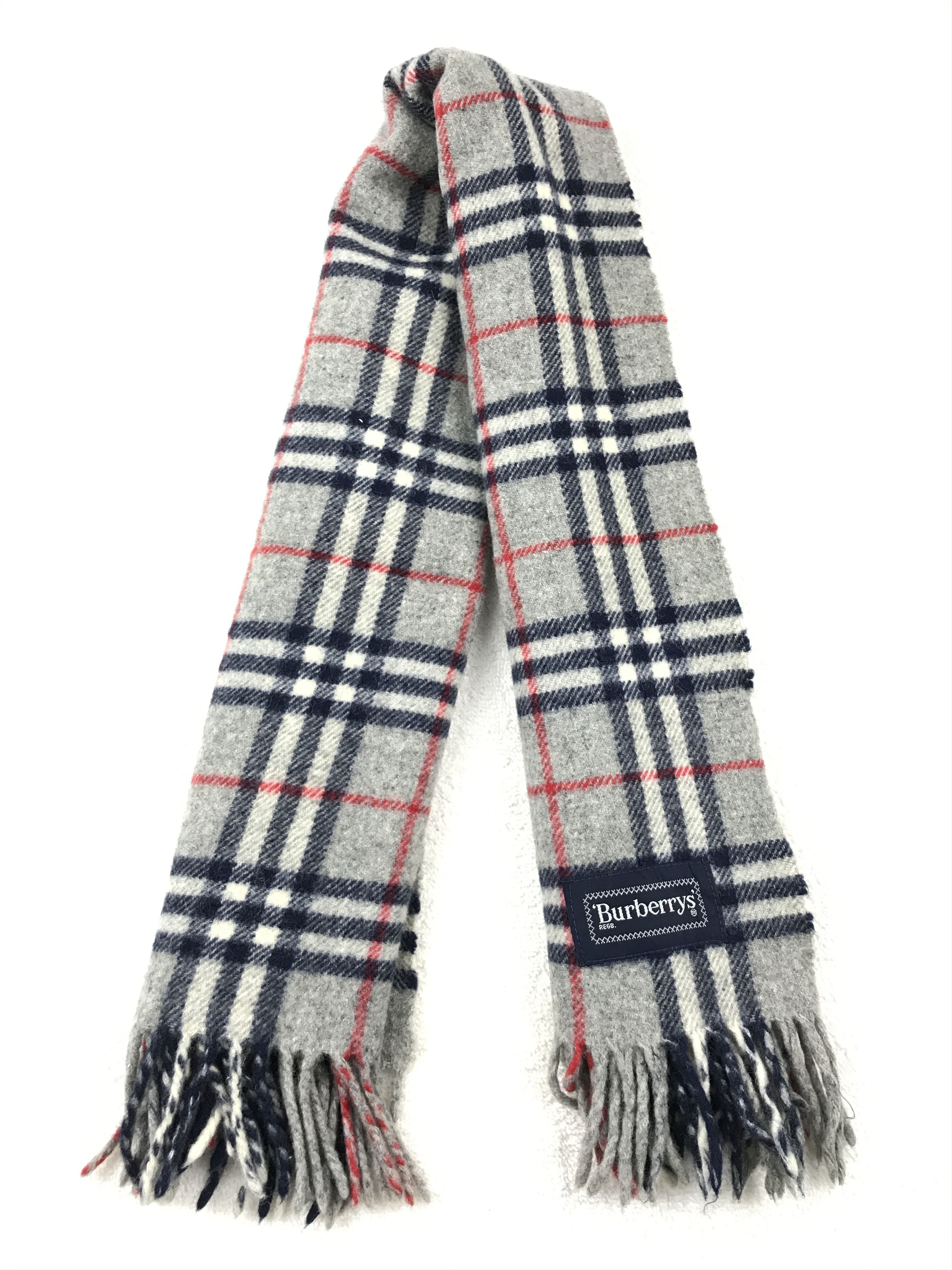 Burberry × Vintage Vintage Burberry Scarf Muffler Wool Cashmere Novacheck Size ONE SIZE - 1 Thumbnail