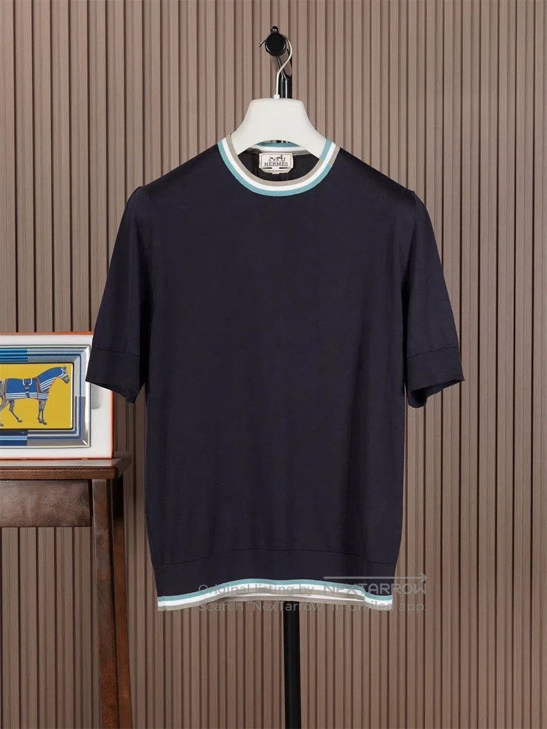 Hermes Hermes Spring/Summer Men's Round Neck Knitted Short Sleeve Size US M / EU 48-50 / 2 - 1 Thumbnail