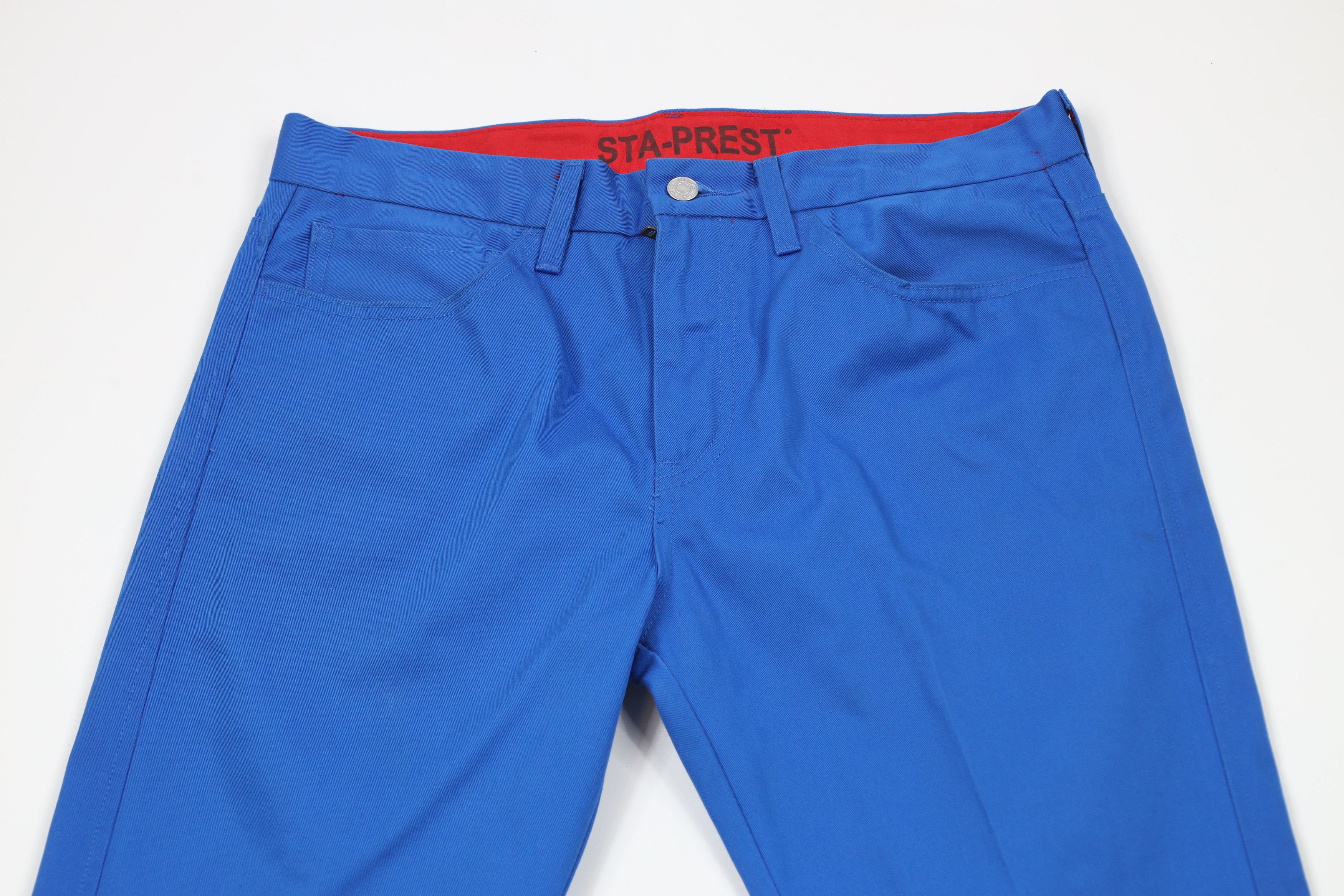 Levi's × Vintage Vintage Y2K Levis 513 Sta Prest Slim Straight Leg Jeans Blue Size US 34 / EU 50 - 2 Thumbnail