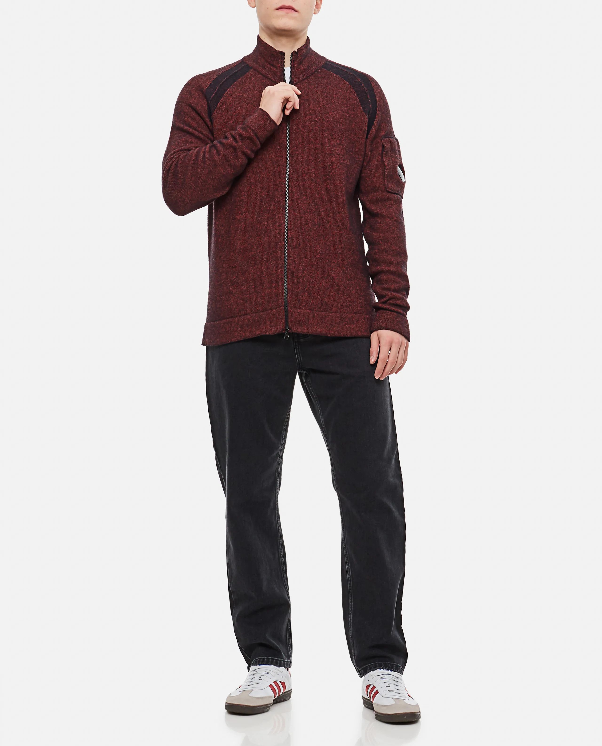 C.P. Company o1y1224 Cardigan in Burgundy Size US S / EU 44-46 / 1 - 2 Thumbnail