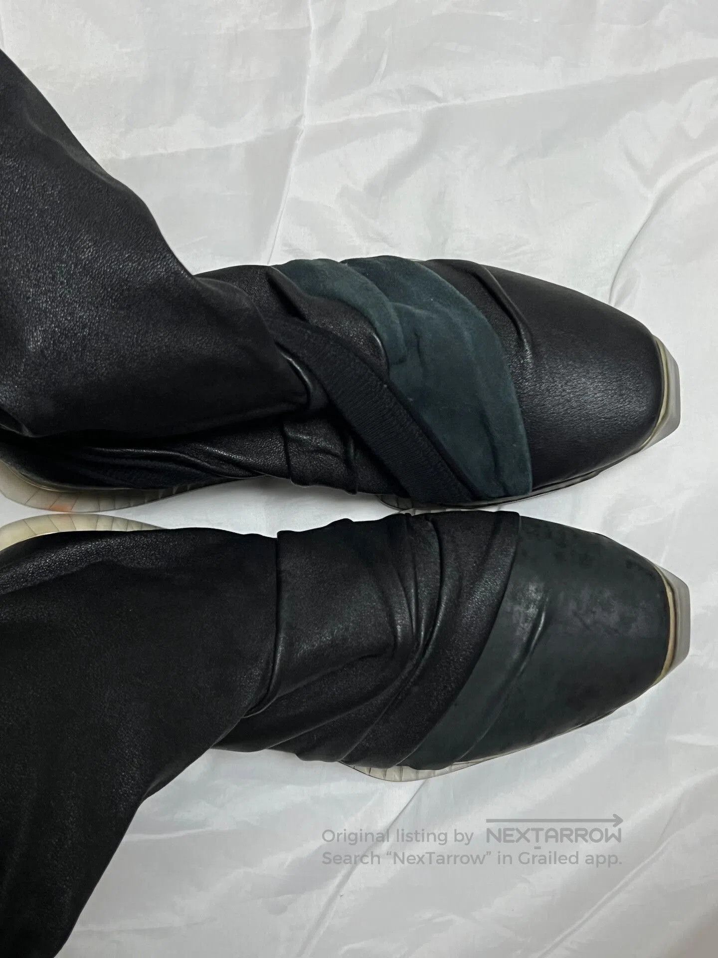 Rick Owens Rick Owens Asymmetric Leather Over. Size US 7 / IT 37 - 8 Thumbnail