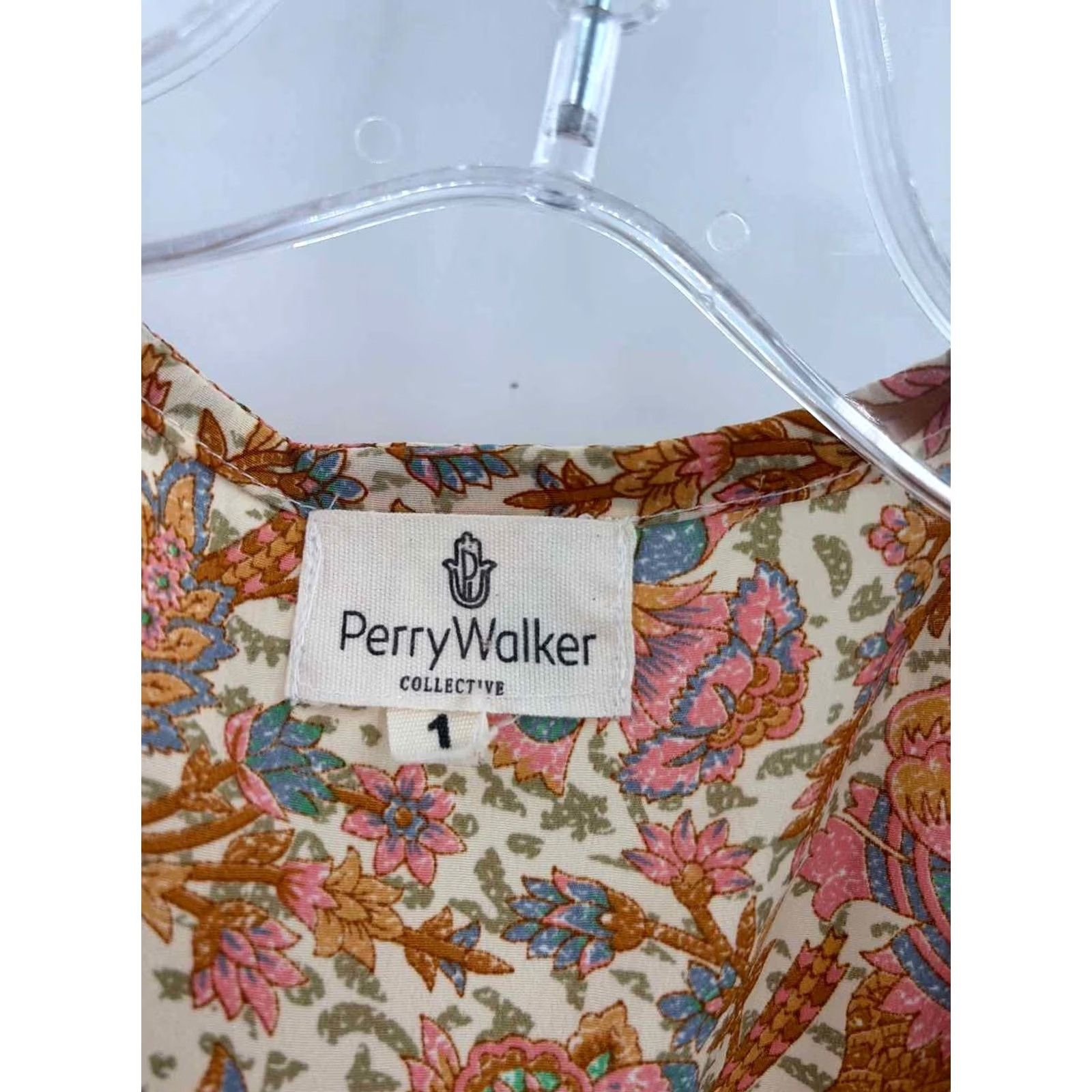 Sperry Perry Walker Orange Wrap Blouse Size 1 Pre-Owned Size XS / US 0-2 / IT 36-38 - 2 Thumbnail