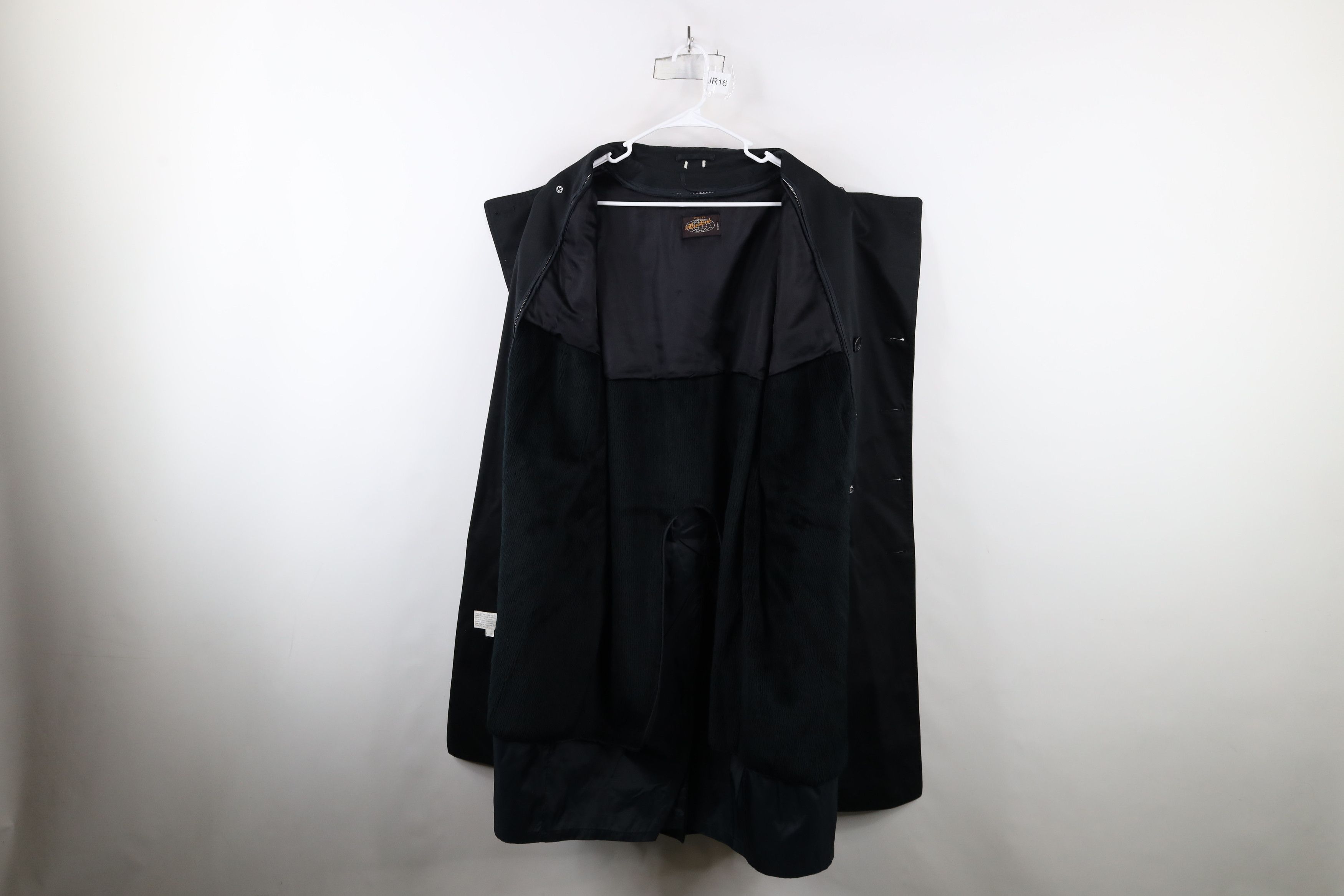 Vintage Vintage 90s Streetwear Breasted Trench Coat Jacket Black Size US XL / EU 56 / 4 - 9 Thumbnail