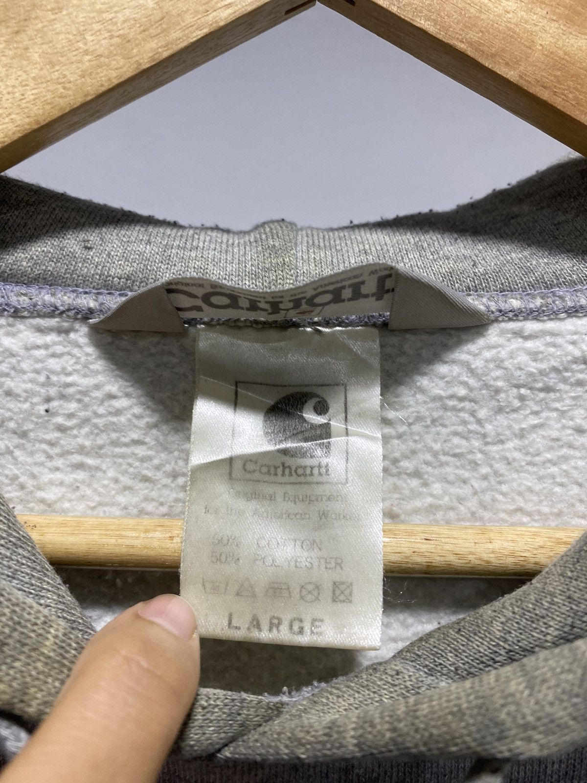 Carhartt × Vintage Sick☠️ Carhartt Spellout Pullover Hoodie 80s 90s Heavyweight Size US L / EU 52-54 / 3 - 4 Thumbnail
