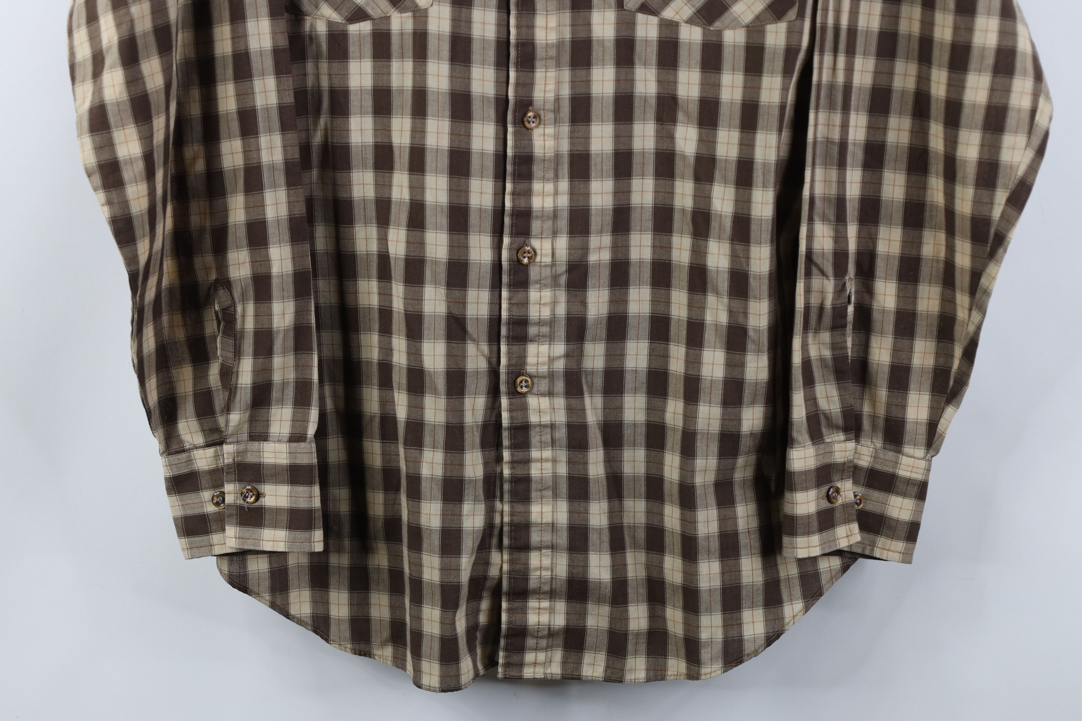Vintage Vintage 70s Streetwear Western Collared Button Shirt Plaid Size US M / EU 48-50 / 2 - 3 Thumbnail
