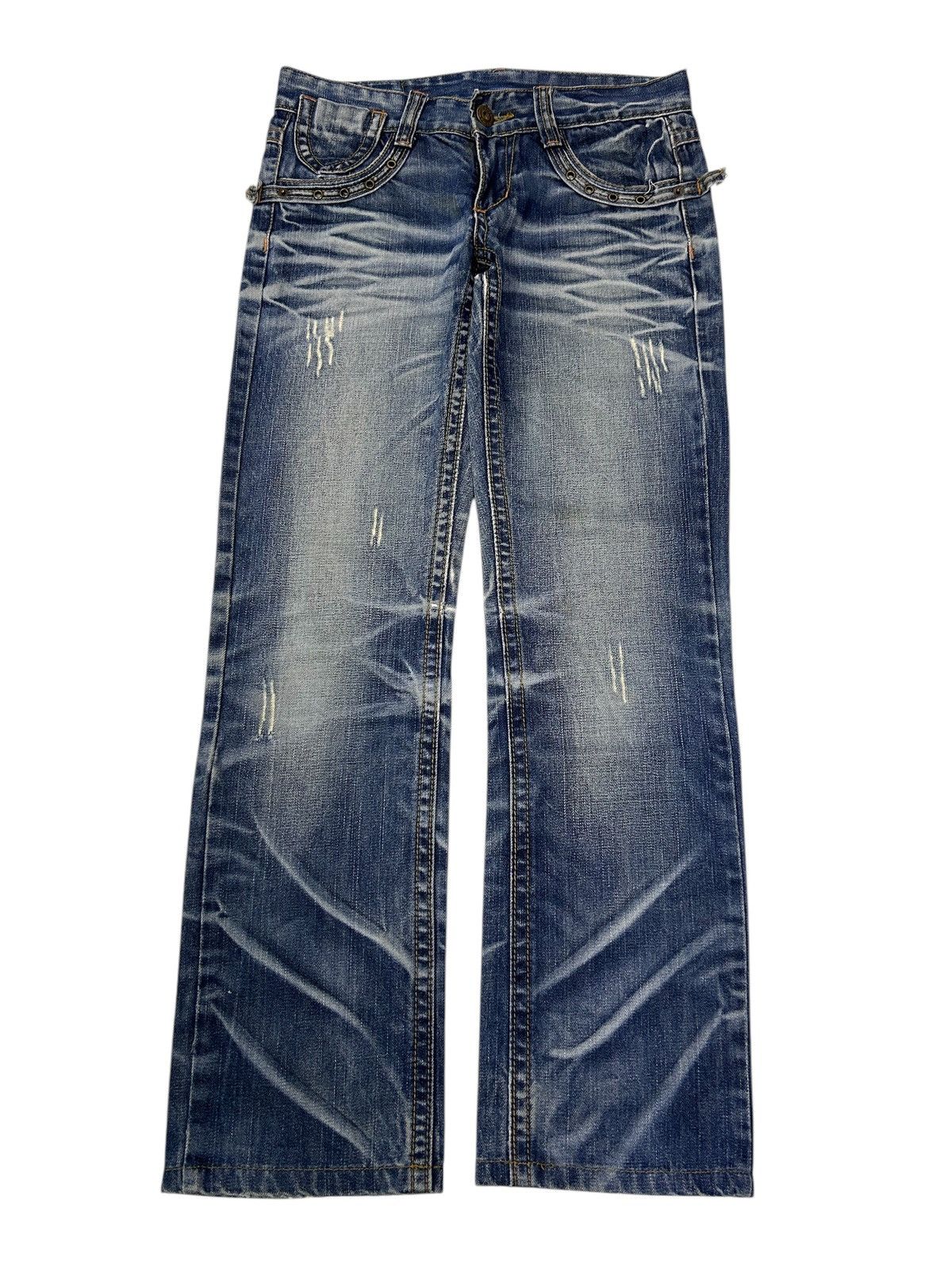 Japanese Brand × Vintage Vintage PRESS Japanese Denim Faded Distressed Jeans Size US 30 / EU 46 - 2 Thumbnail