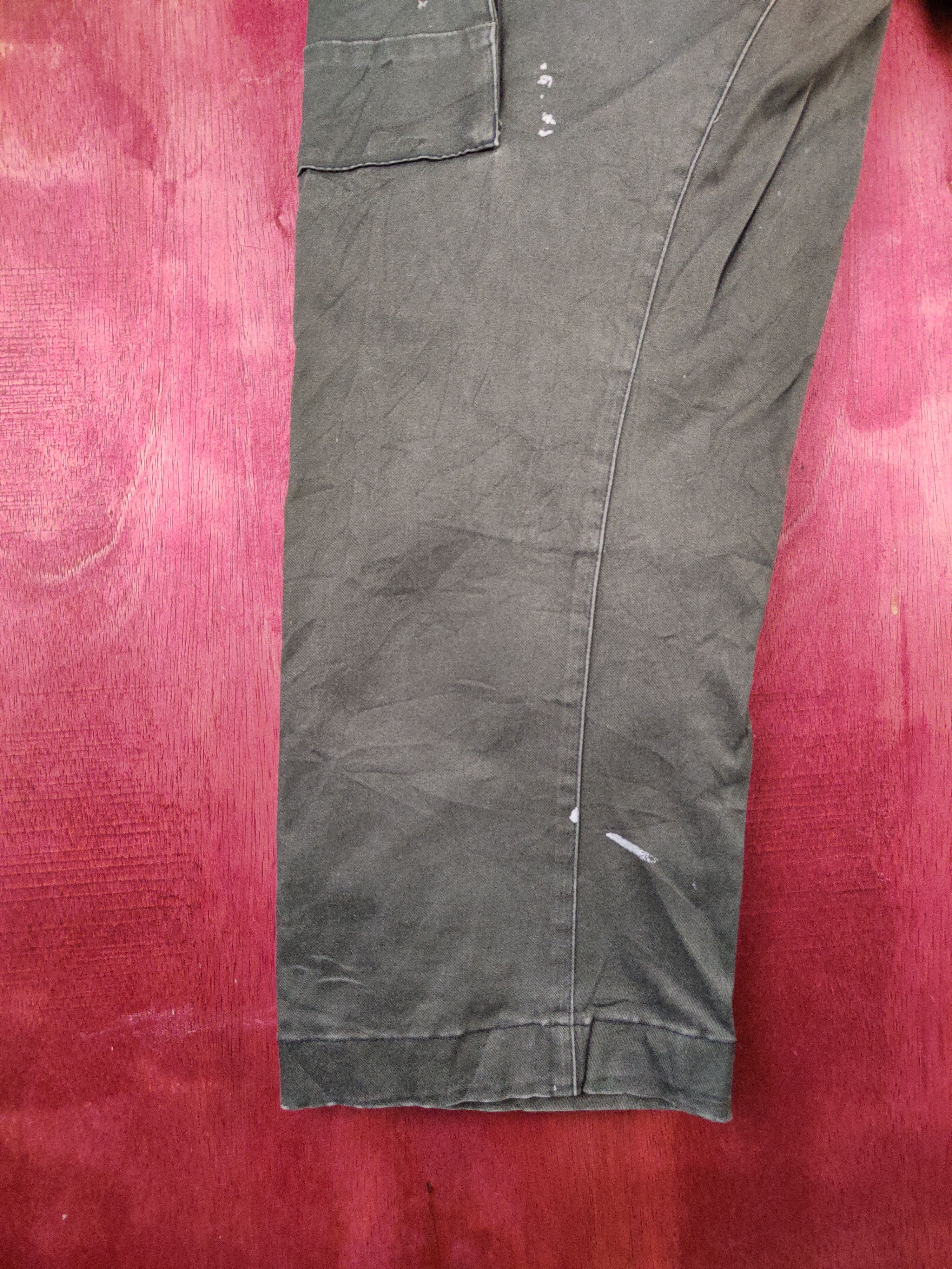 Japanese Brand Genba Dark Olive Multipocket Cargo Pants #S1285 Size US 37 - 9 Thumbnail
