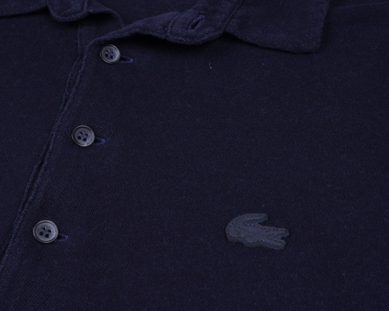Designer × Lacoste LACOSTE Leather Logo Cotton Silk Wool Blend Polo Shirt Size US S / EU 44-46 / 1 - 9 Thumbnail