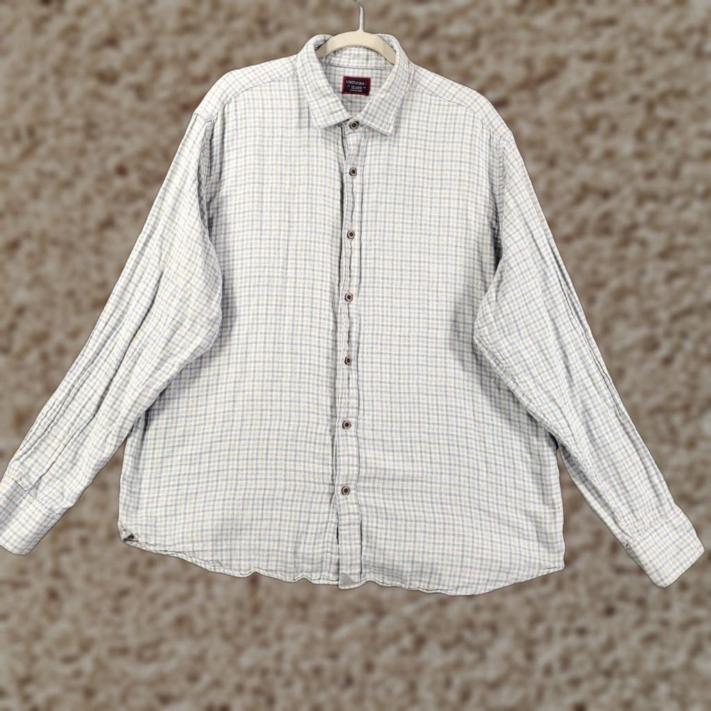 UNTUCKit **Untuckit Button-Up Shirt Men's 2XL Blue Gray Plaid Super Soft Comfort** Untuckit Button-Up Shirt Men's 2XL Blue Gray Plaid Super Soft Comfort Size US XXL / EU 58 / 5 - 1 Thumbnail