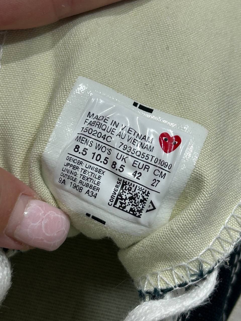 Comme des Garcons PLAY Comme des Garçons x Converse High Top CDG Sneakers Size US 8.5 / EU 41-42 - 19 Thumbnail