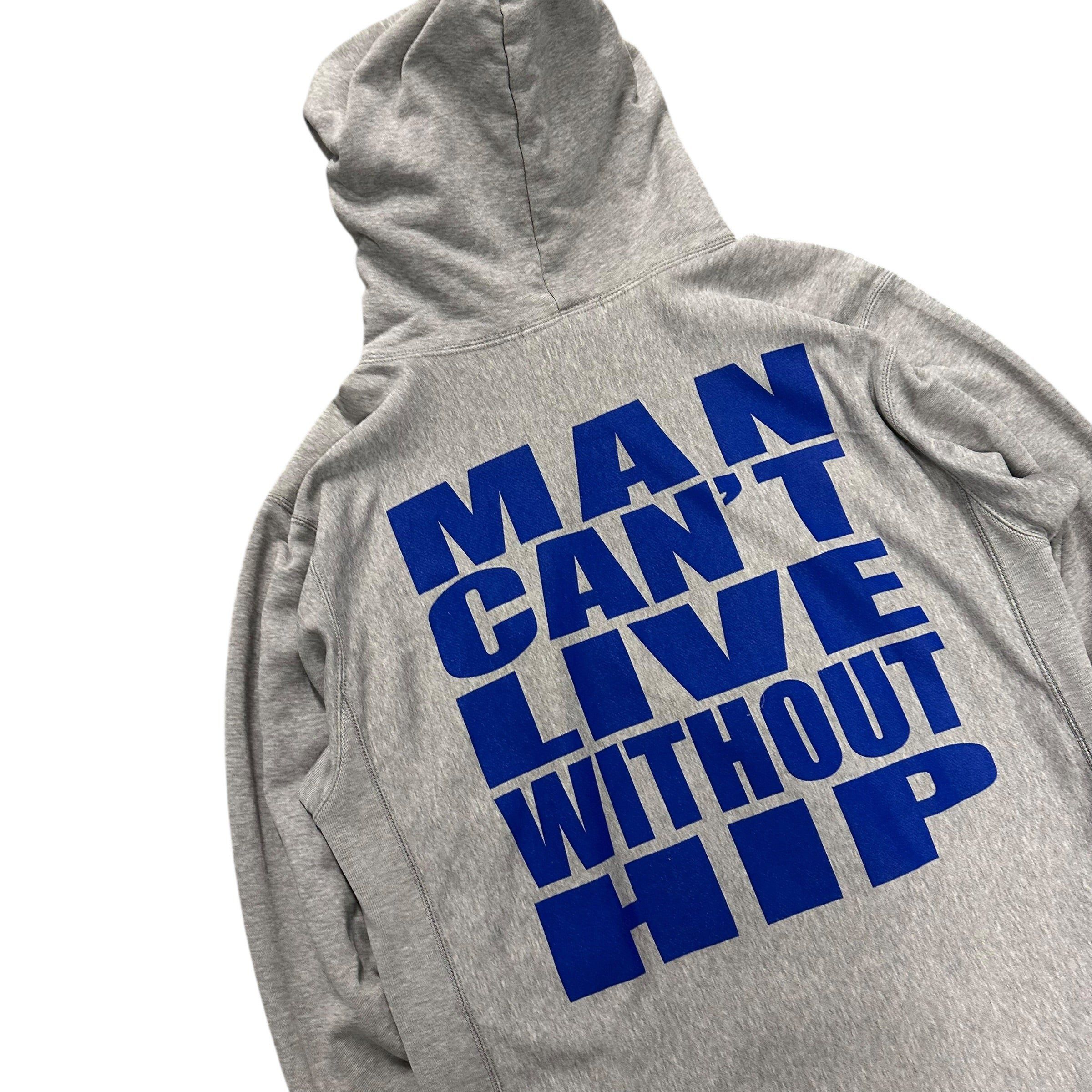 Junya Watanabe JUNYA WATANABE “MAN CAN’T LIVE WITHOUT HIP” GRAY HOODIE. Size US L / EU 52-54 / 3 - 2 Thumbnail