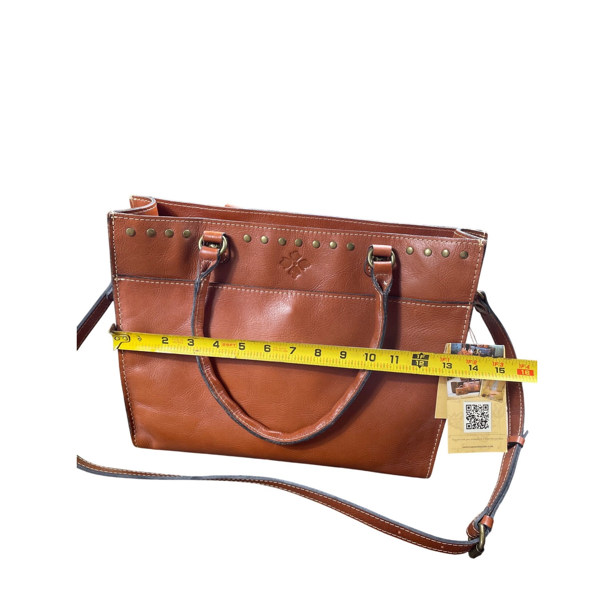 Patricia Nash Patricia Nash Womens Brown Italian Leather Handbag Shoulder Size ONE SIZE - 4 Thumbnail