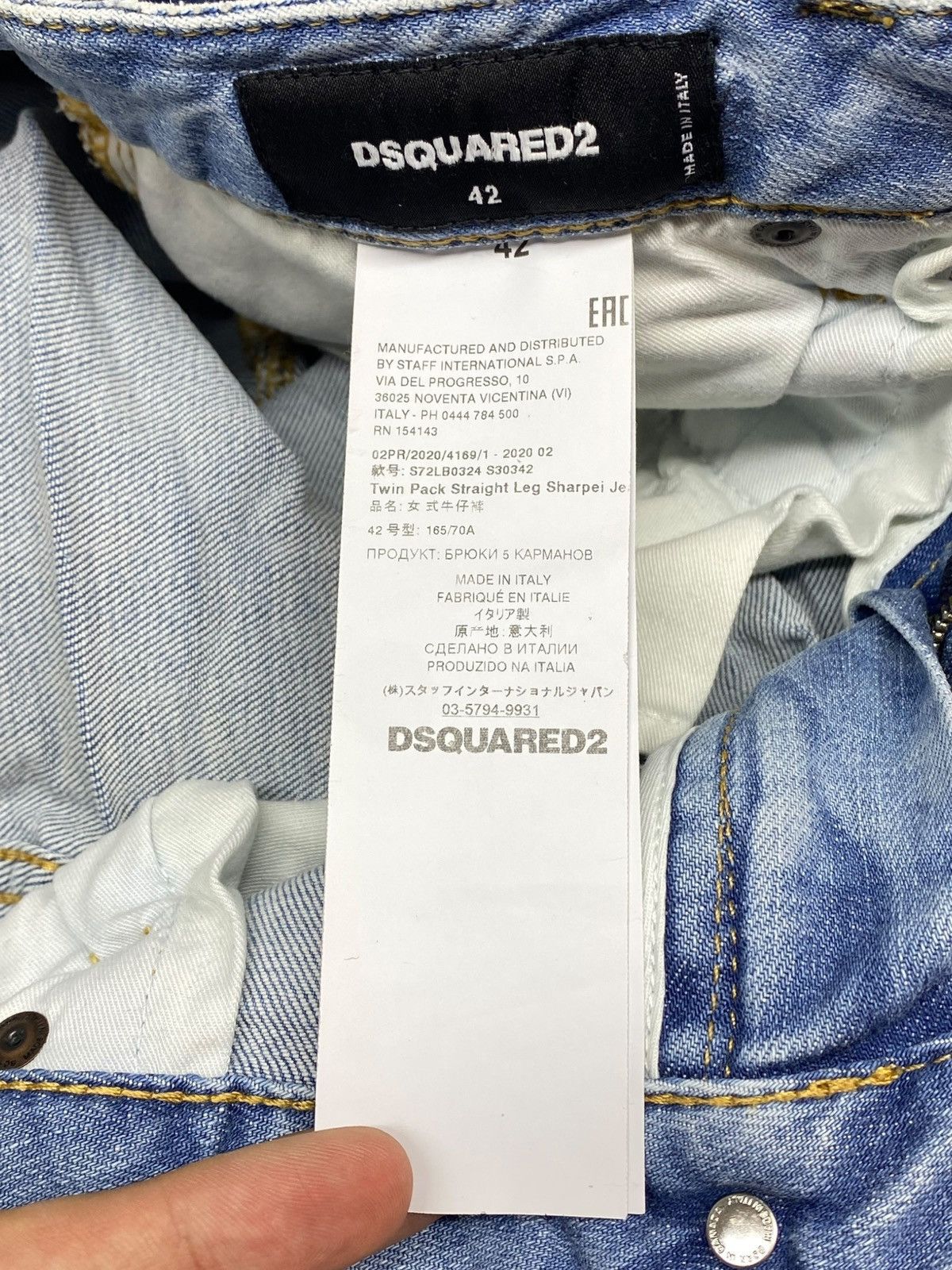 Dsquared2 Dsquared2 Twin Pack Layered Jeans Distressed Washed Denim Size 28" / US 6 / IT 42 - 22 Thumbnail