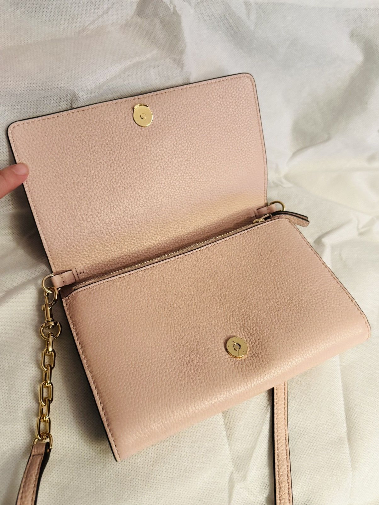 Tory Burch Tory Burch Georgia pebbled Crossbody in light pink Size ONE SIZE - 6 Thumbnail