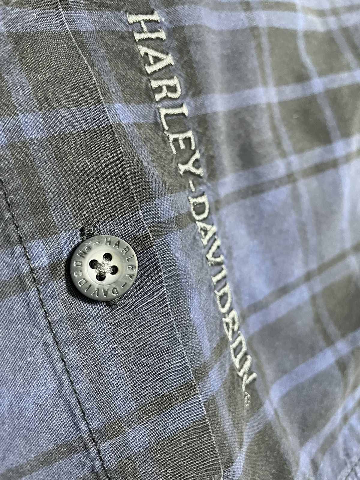 Harley Davidson × Vintage Harley Davidson Short Sleeve Button Shirt Big Logo Vintage Size US L / EU 52-54 / 3 - 6 Thumbnail