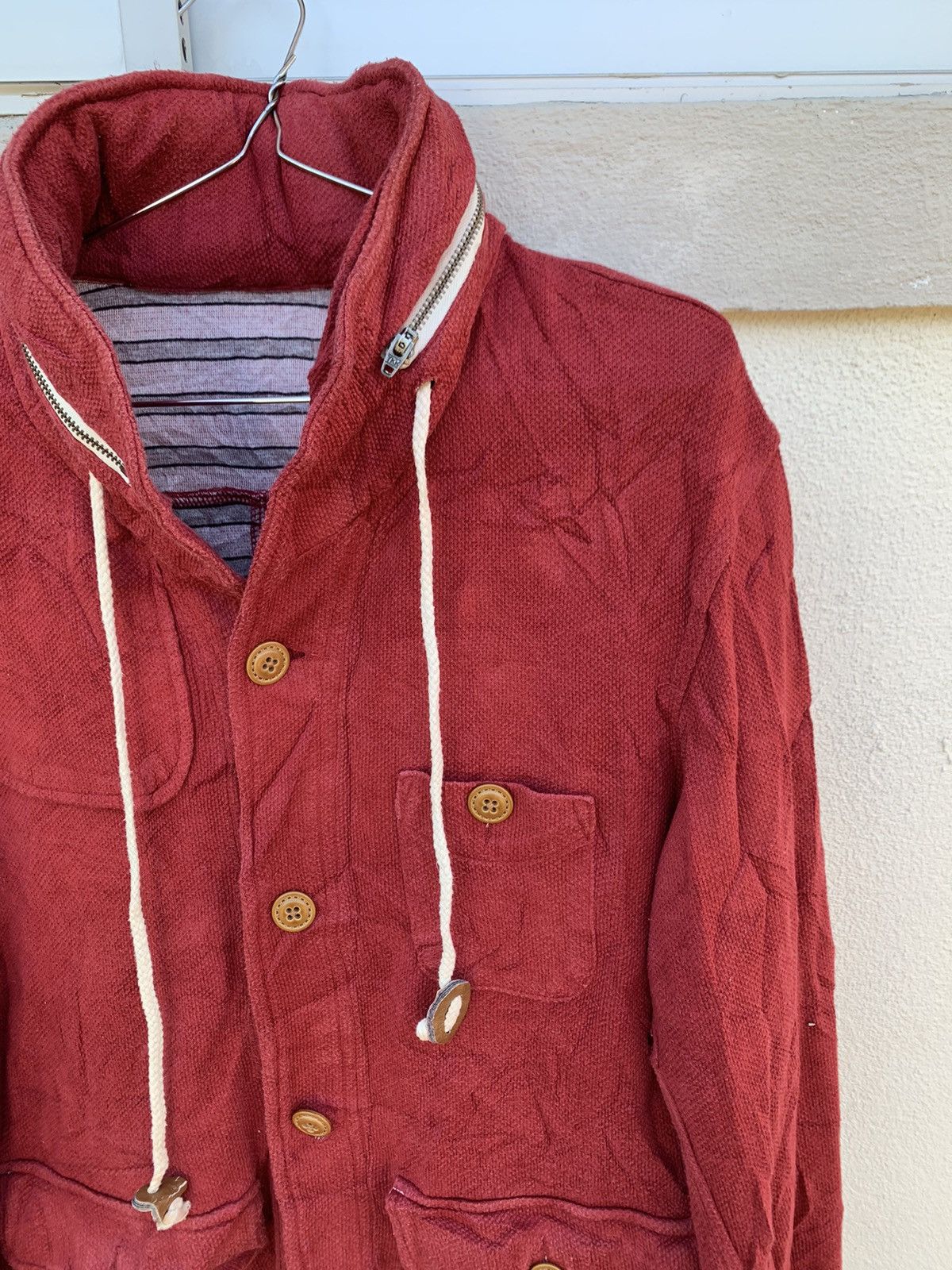 Japanese Brand × Takeo Kikuchi TK Takeo Kikuchi Button Jacket With Hoodie Storage Size US S / EU 44-46 / 1 - 2 Thumbnail