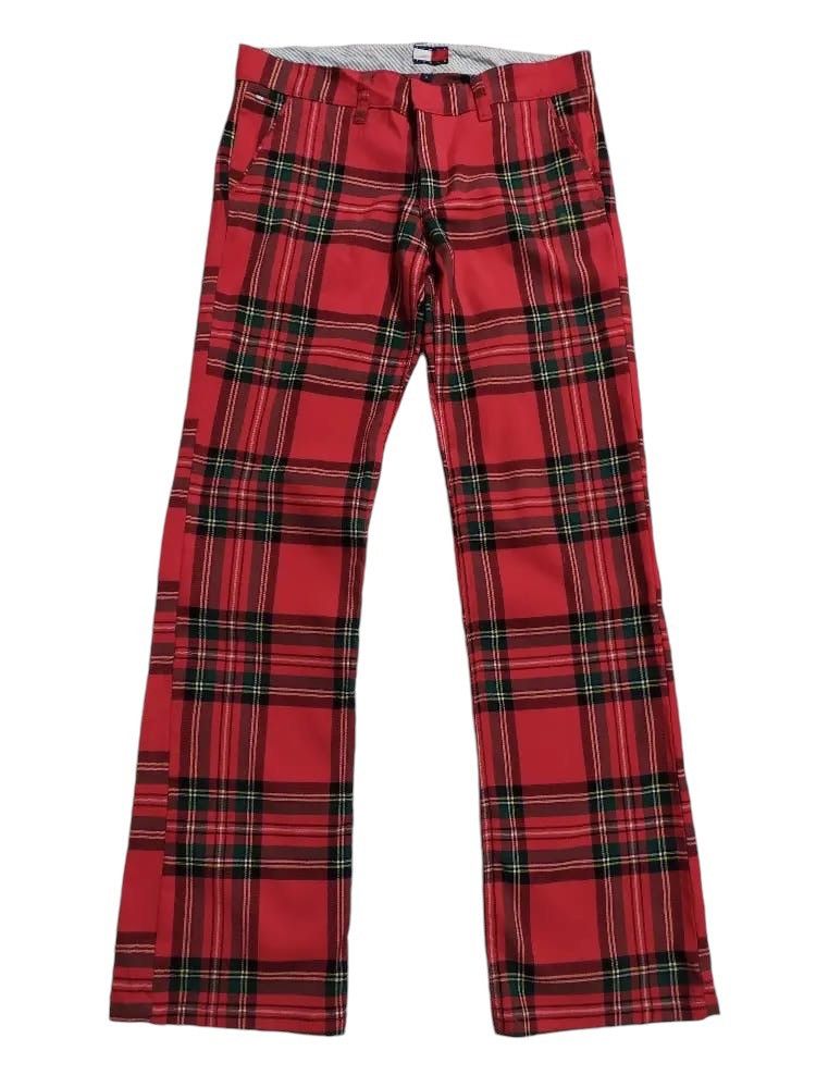 Japanese Brand Tommy Hilfiger Red Check Nice design pants no back pocket Size US 29 - 1 Thumbnail