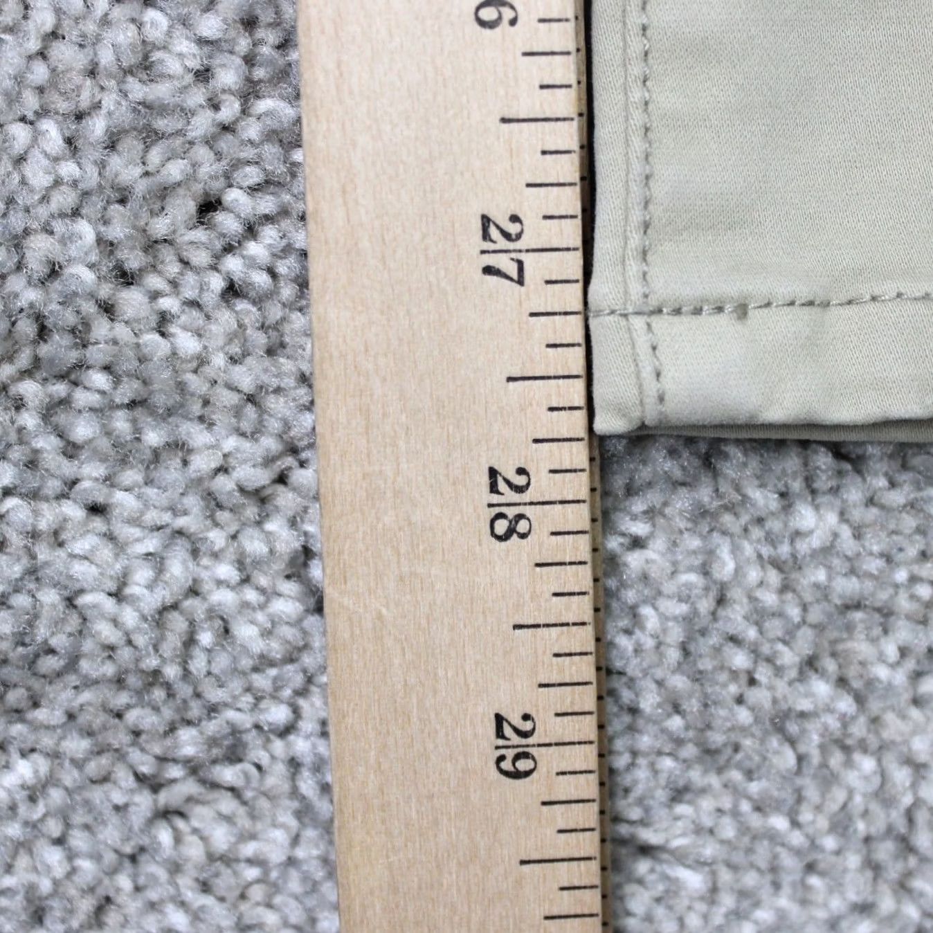 Vintage 7 Diamonds Clifton Slim Straight Chino Pants Mens 32x28 Beige Cotton Stretch Casual Pants Mens Slim Chino Beige 7 Diamonds Clifton Size US 32 / EU 48 - 3 Thumbnail