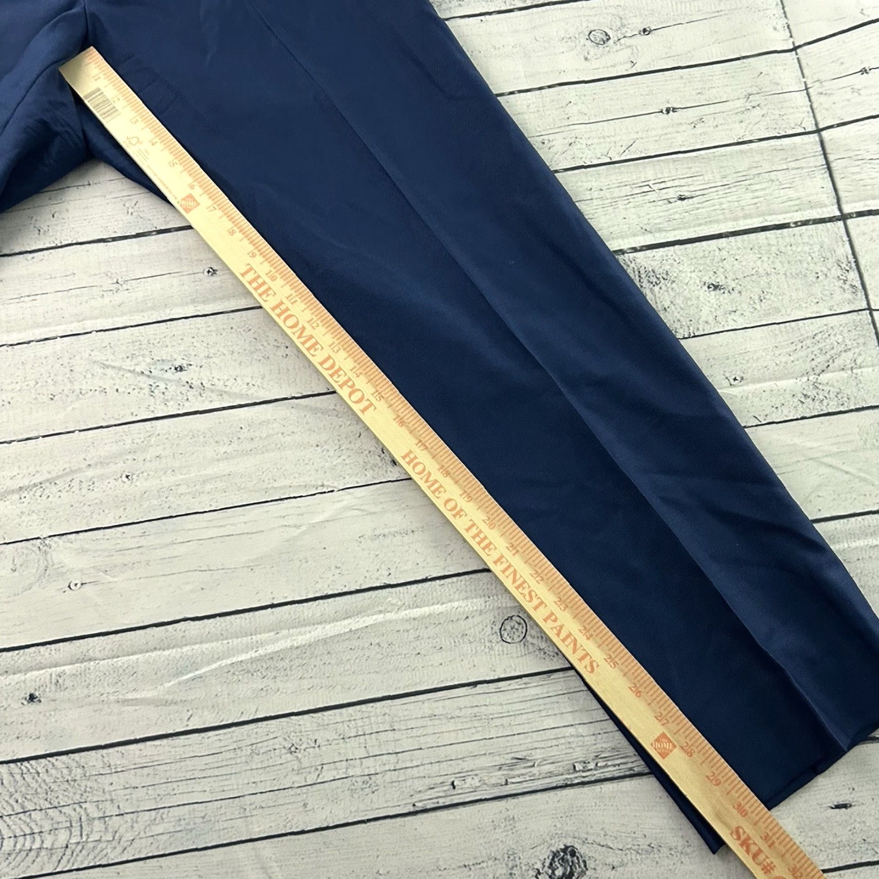 Vintage BALLIN Pants Dress Pants Men 33 x 30 Blue Wool Flat Front Straight Leg Front Pocket Button Vintage: No 110's Ballin Size US 33 - 5 Thumbnail