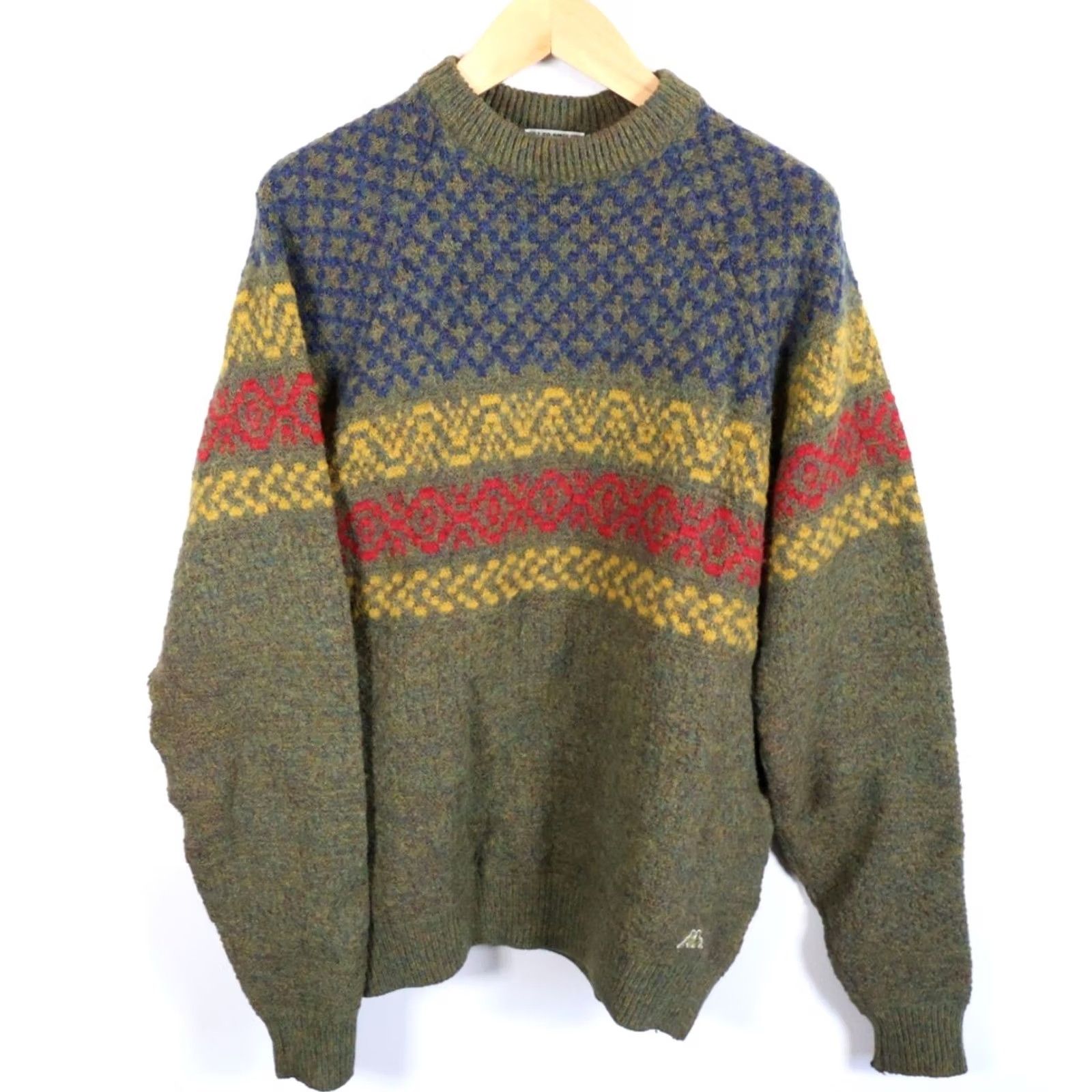 Kappa VINTAGE Kappa Sweater Geometric Pattern Chunky-Knit Italy Adult XL Green Pullover Crew Neck Men’s Size US XL / EU 56 / 4 - 2 Thumbnail