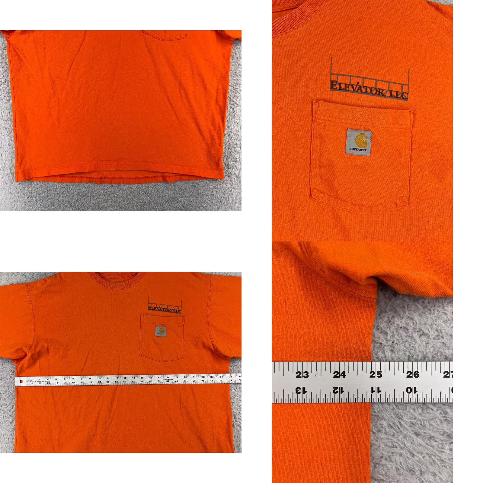 Carhartt Carhartt Shirt Men's XL Orange Short Sleeve Crew Neck Pocket Cotton Work T-Shirt Size US XL / EU 56 / 4 - 8 Thumbnail
