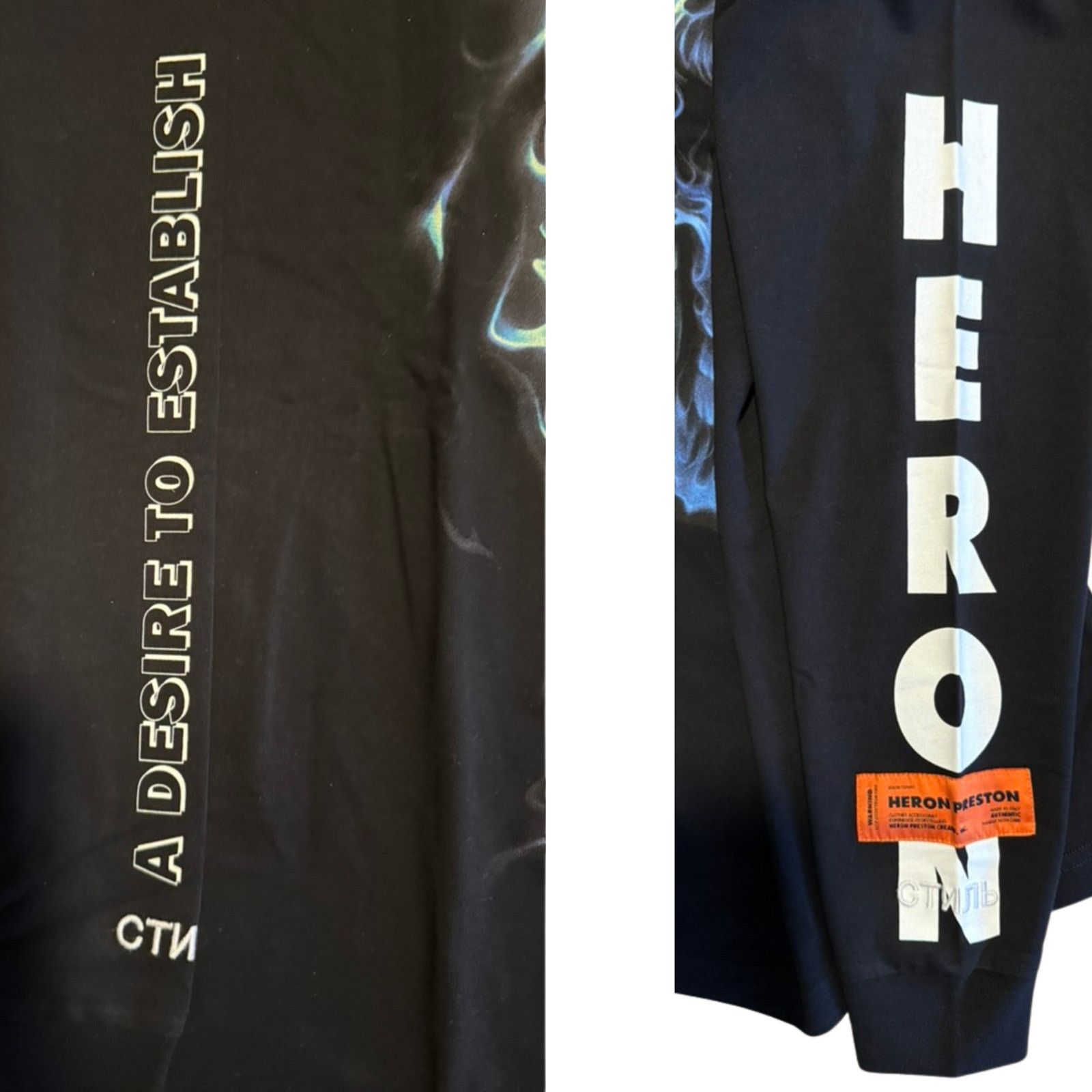 Heron Preston Heron Preston Skull Flames Jersone Long Sleeve Tee Large Size US L / EU 52-54 / 3 - 4 Thumbnail