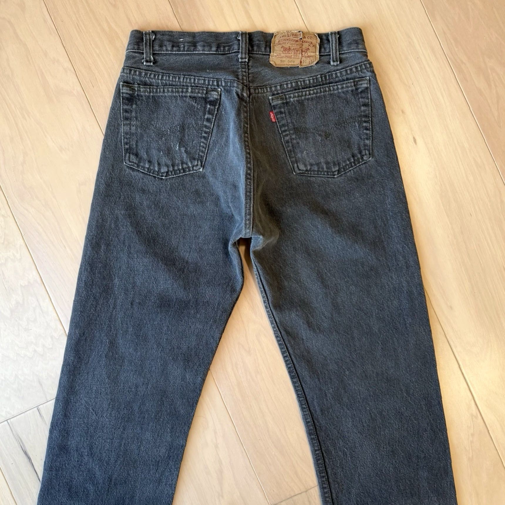 Levi's VINTAGE Levi's 501 Jeans 29 Black 80s USA Made Workwear Non Selvedge Men Size 29" - 7 Thumbnail