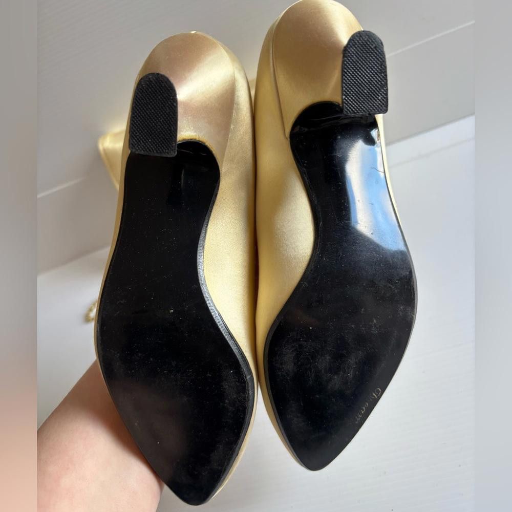 Designer Bridal Vintage Silk Shoes and Satin Bag Set Size US 6.5 / IT 36.5 - 5 Thumbnail