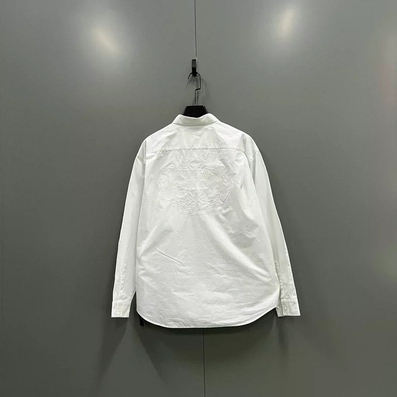 Balenciaga Balenciaga size 39 White logo embroidery long-sleeved shir Size US S / EU 44-46 / 1 - 2 Thumbnail