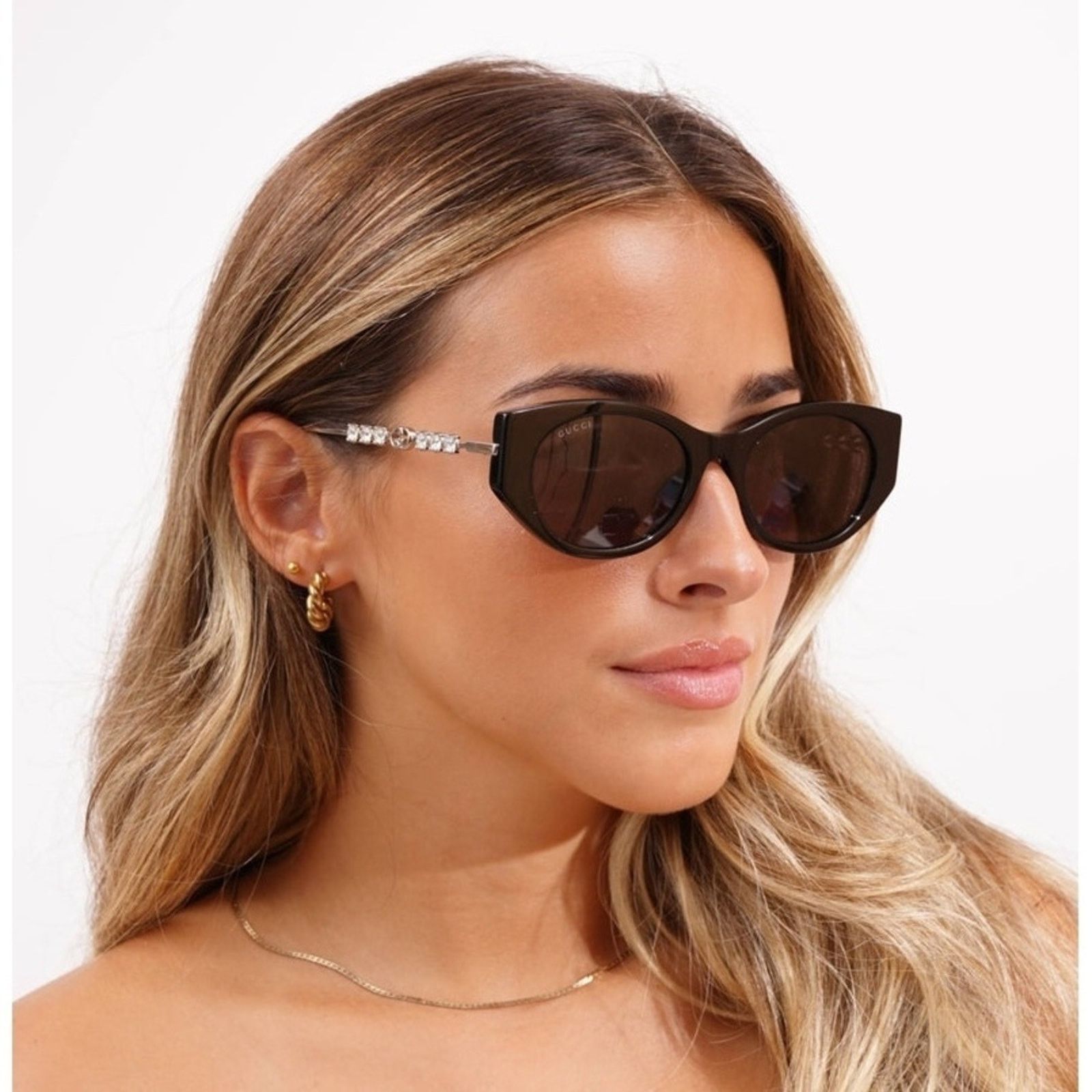 NWT Gucci GG1971SA-002 Black Silver 55mm Sunglasses Sunglasses Gucci GG1971SA 002 889652568980 Frame color Black  main image 2