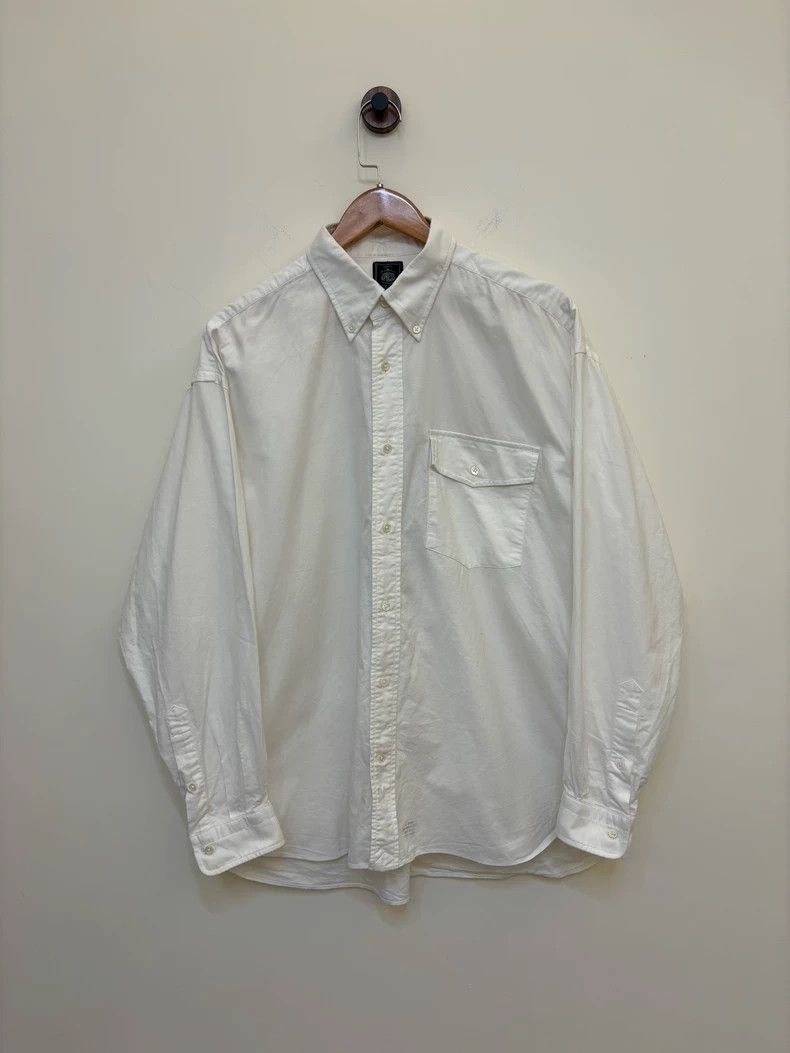 J. Press White Oversized Oxford Shirt Size US M / EU 48-50 / 2 - 1 Thumbnail