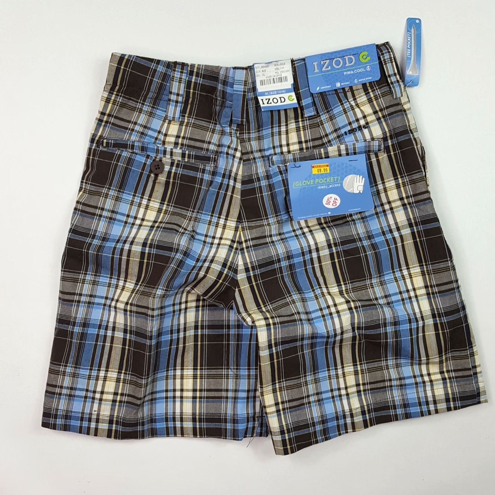 Izod IZOD Women's Size 6 Plaid Golf Chino Outdoor Shorts Athletic Blue Size 26" / US 2 / IT 38 - 4 Thumbnail