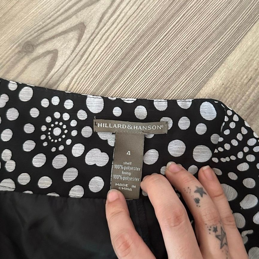 Other hillard&hanson black white polka dot circular midi skirt Size 27" / US 4 / IT 40 - 3 Thumbnail