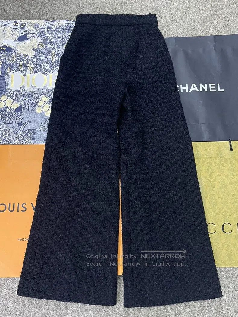 Chanel Chanel Black tweed trousers Size 42" / US 20 - 3 Thumbnail