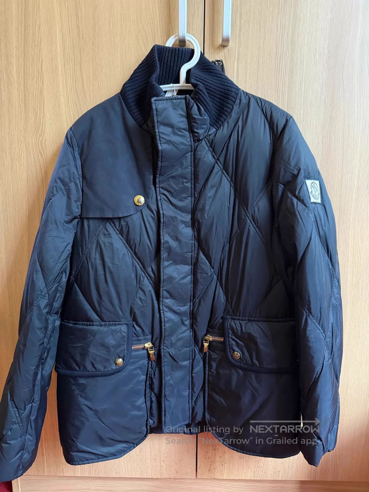 Moncler Blue Quilted Bomber Jacket. Size US M / EU 48-50 / 2 - 1 Thumbnail