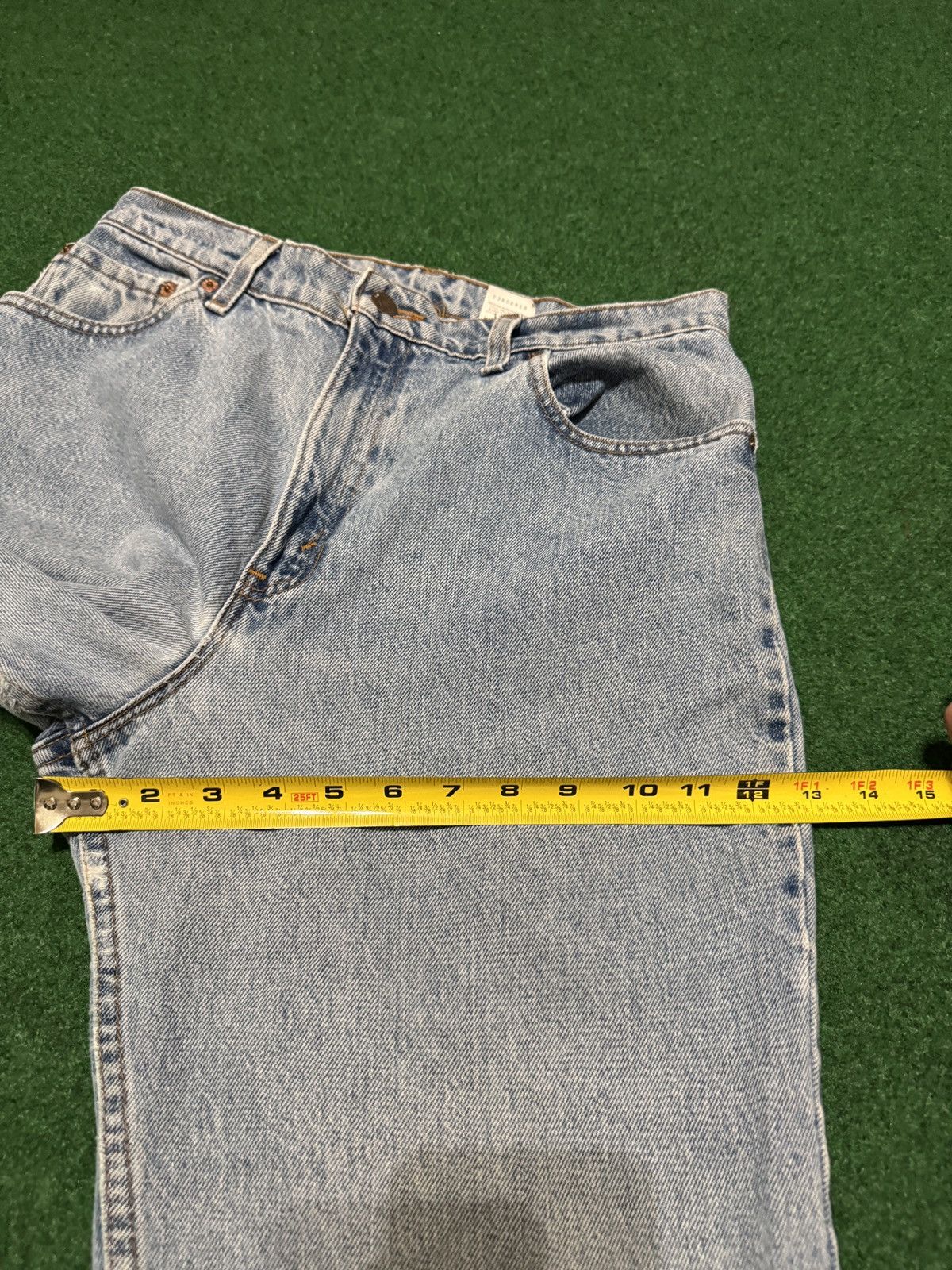 Levi's Vtg 90s Levi’s 550 Relaxed Fit USA Made Light Wash Jeans Size 31" - 10 Thumbnail