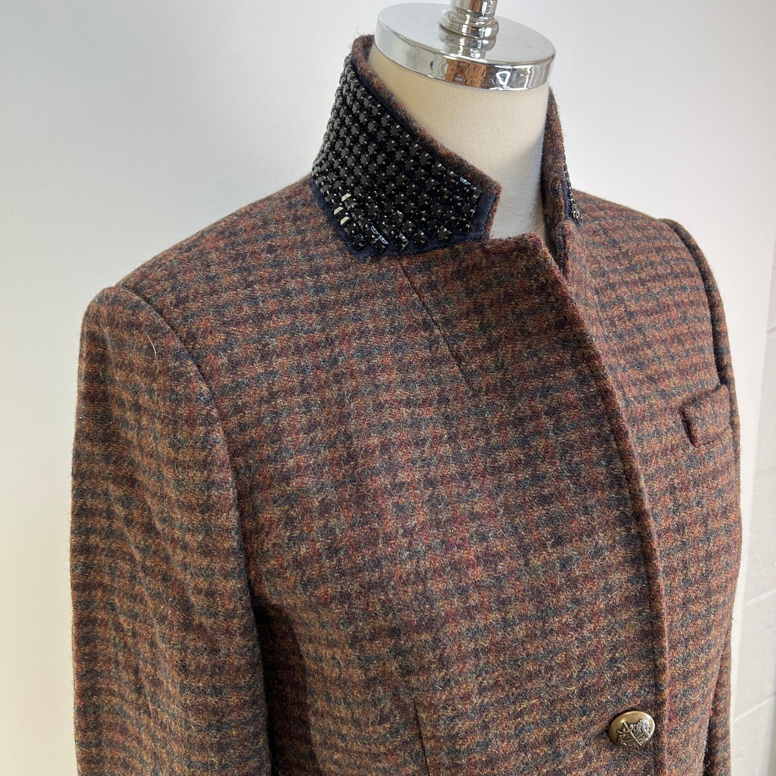J.Crew J. Crew School Boy Wool Blazer Brown Plaid Houndstooth Size M / US 6-8 / IT 42-44 - 8 Thumbnail