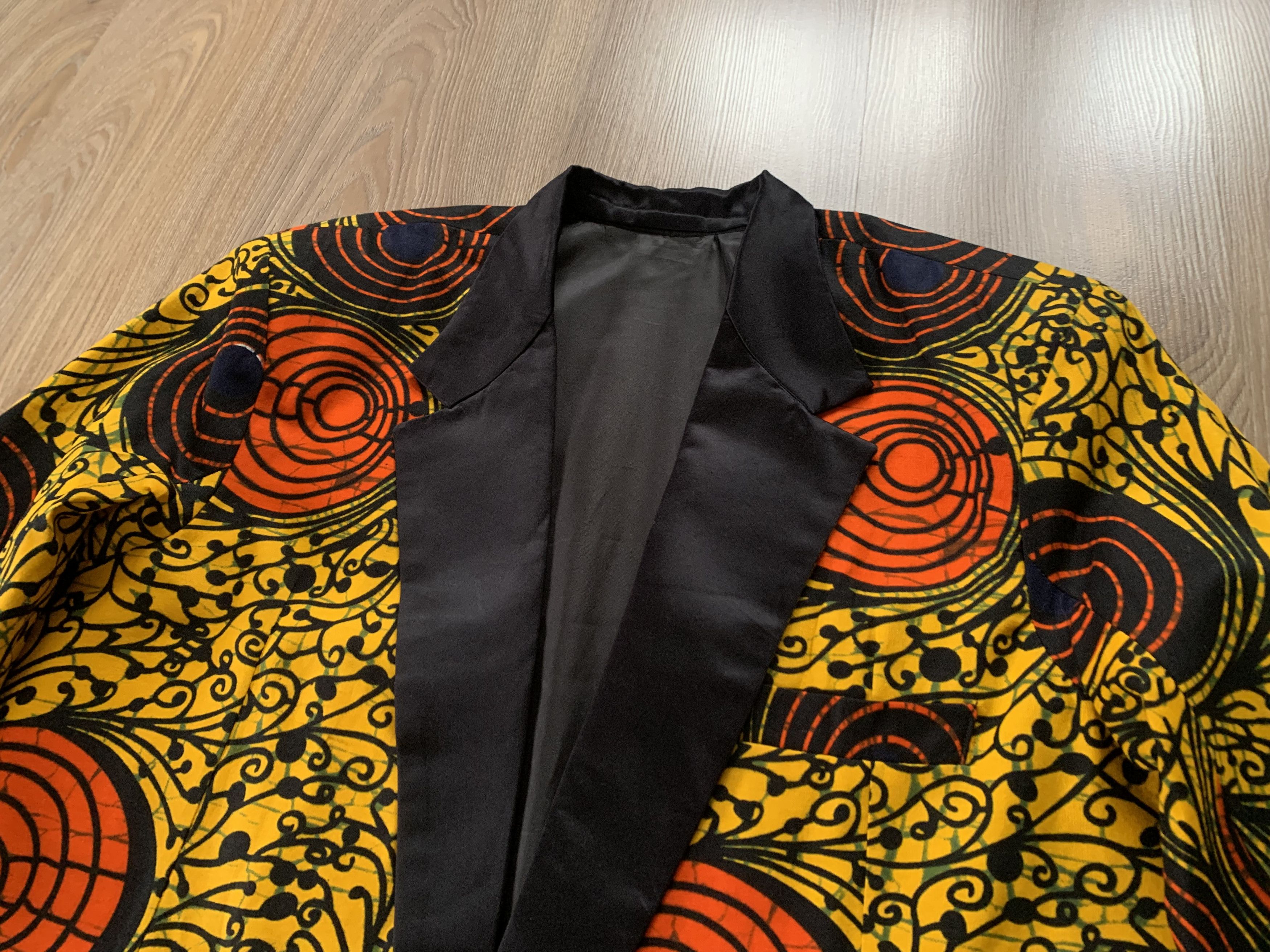 Designer × Handmade Handmade Abstract Multicolour Blazer Jacket Size 50L - 5 Thumbnail