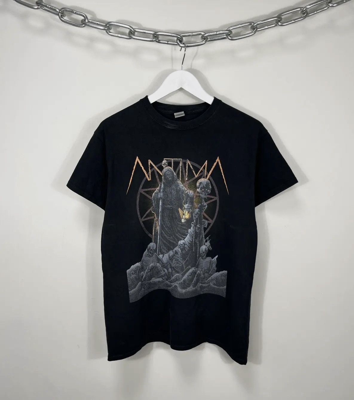 Band Tees × Vintage Vintage Antima Big Graphic Logo Rock Black Band Tee Size US M / EU 48-50 / 2 - 1 Thumbnail