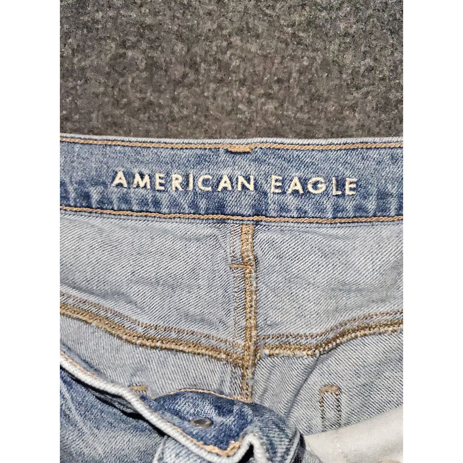 American Eagle Outfitters VINTAGE American Eagle Outfitters Jeans Baggy Low Rise 18 Plus Blue Distressed 90s Hip Hop Womens Jeans Size 40" / US 18 - 2 Thumbnail